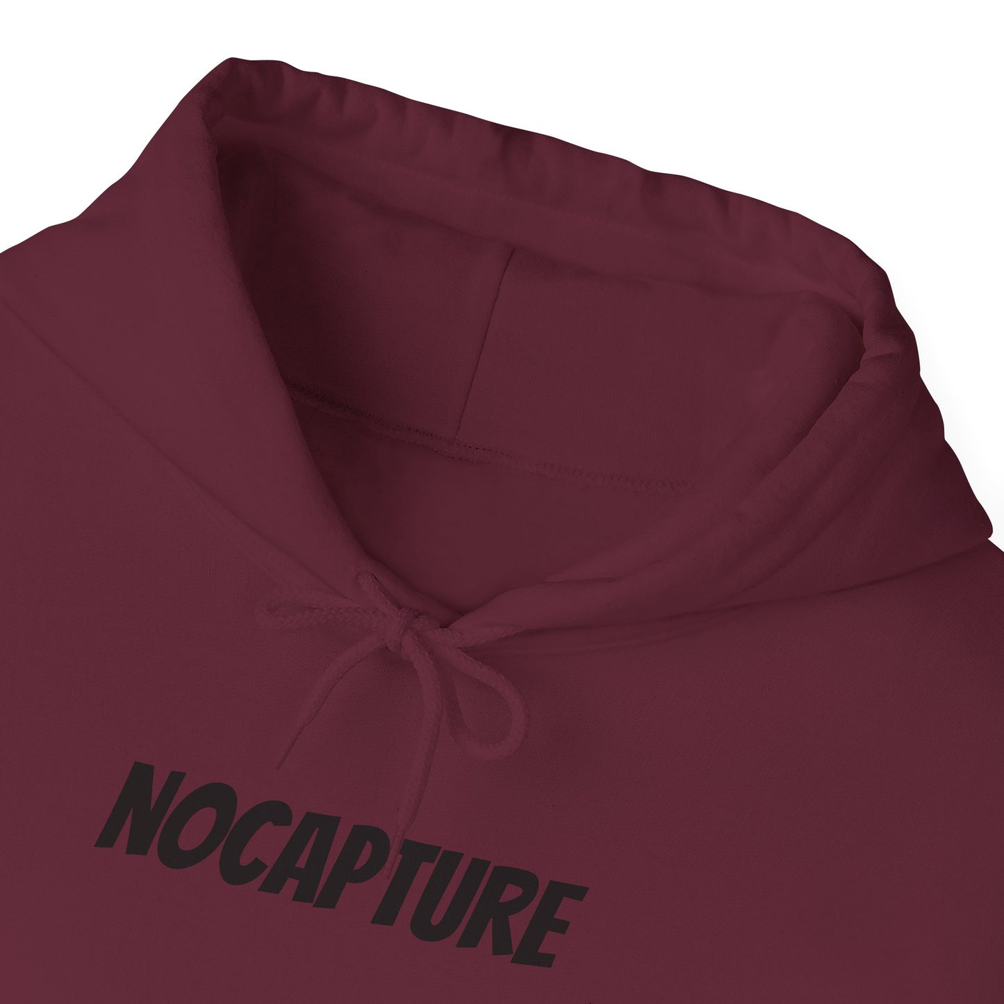 NOCAPTURE Unisex Heavy Blend™ Hooded Sweatshirt - Cozy Streetwear black Logo front and back