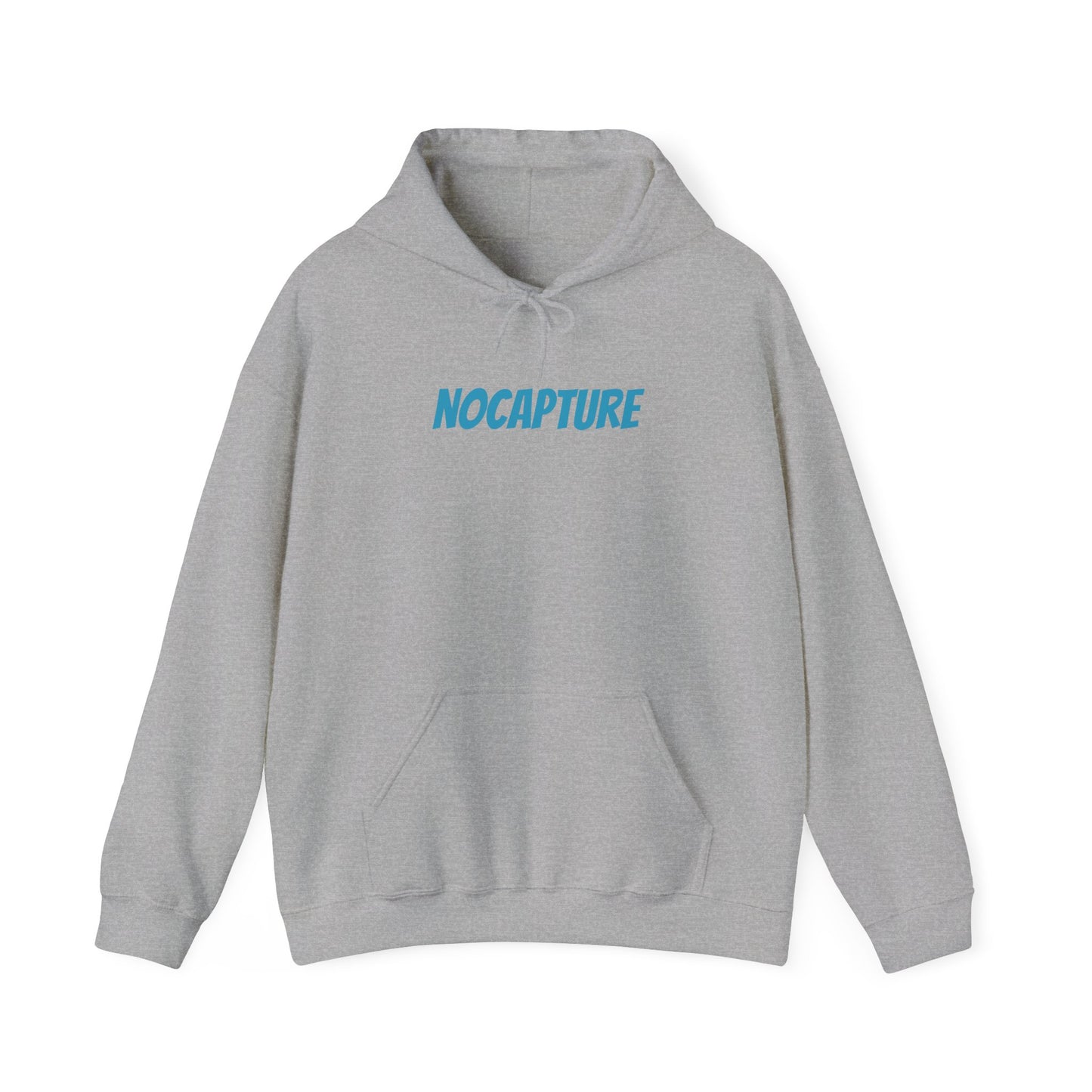 Unisex Heavy Blend™ Hooded Sweatshirt - Cozy Streetwear Baby Blue Logo front and back