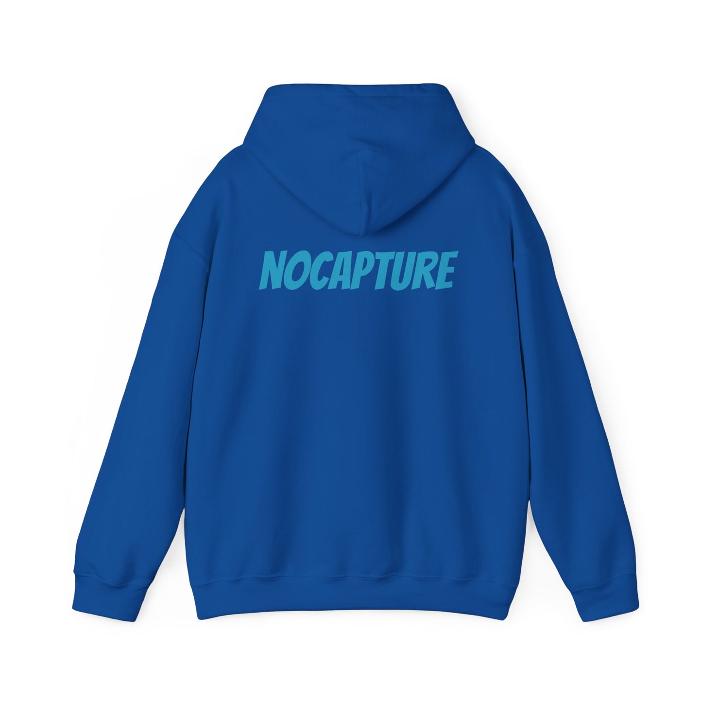 Unisex Heavy Blend™ Hooded Sweatshirt - Cozy Streetwear Baby Blue Logo front and back
