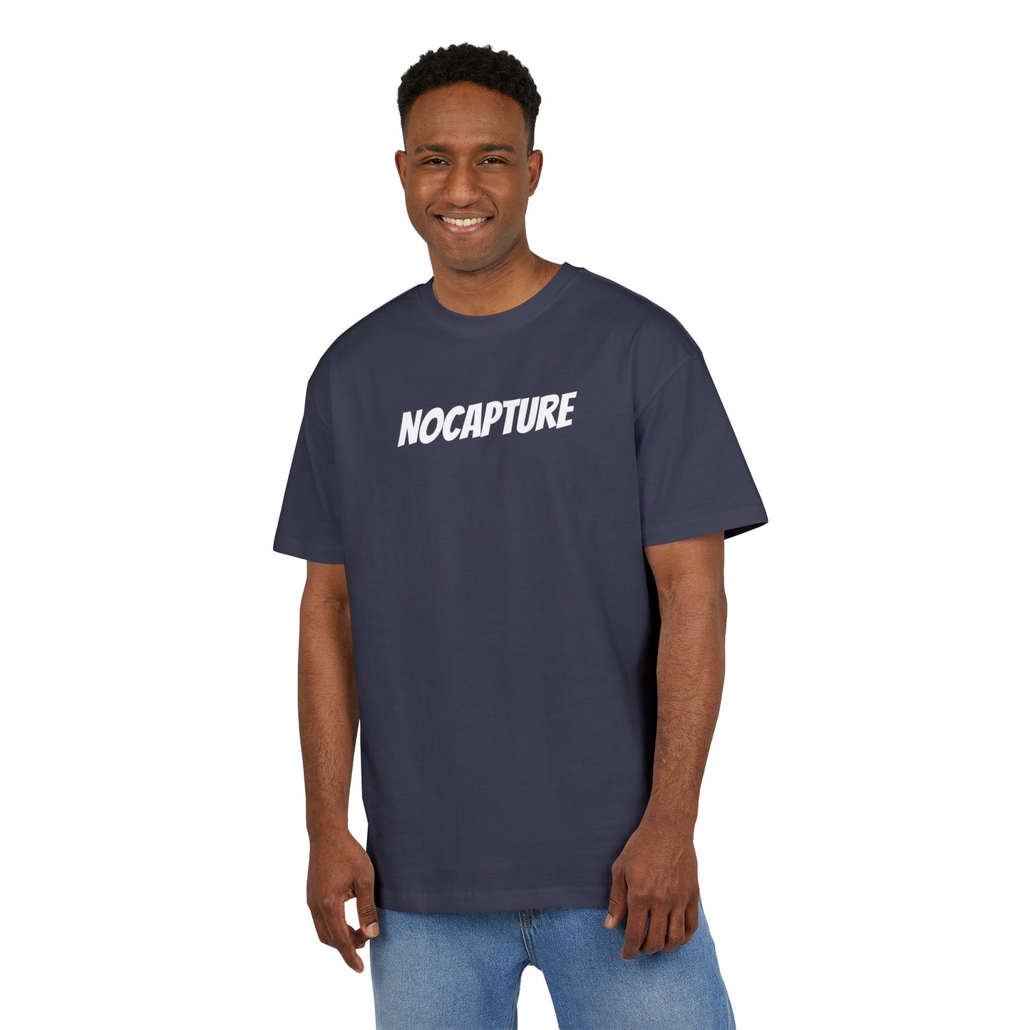Unisex Heavy Oversize Tee - Front and Back Logo White v2