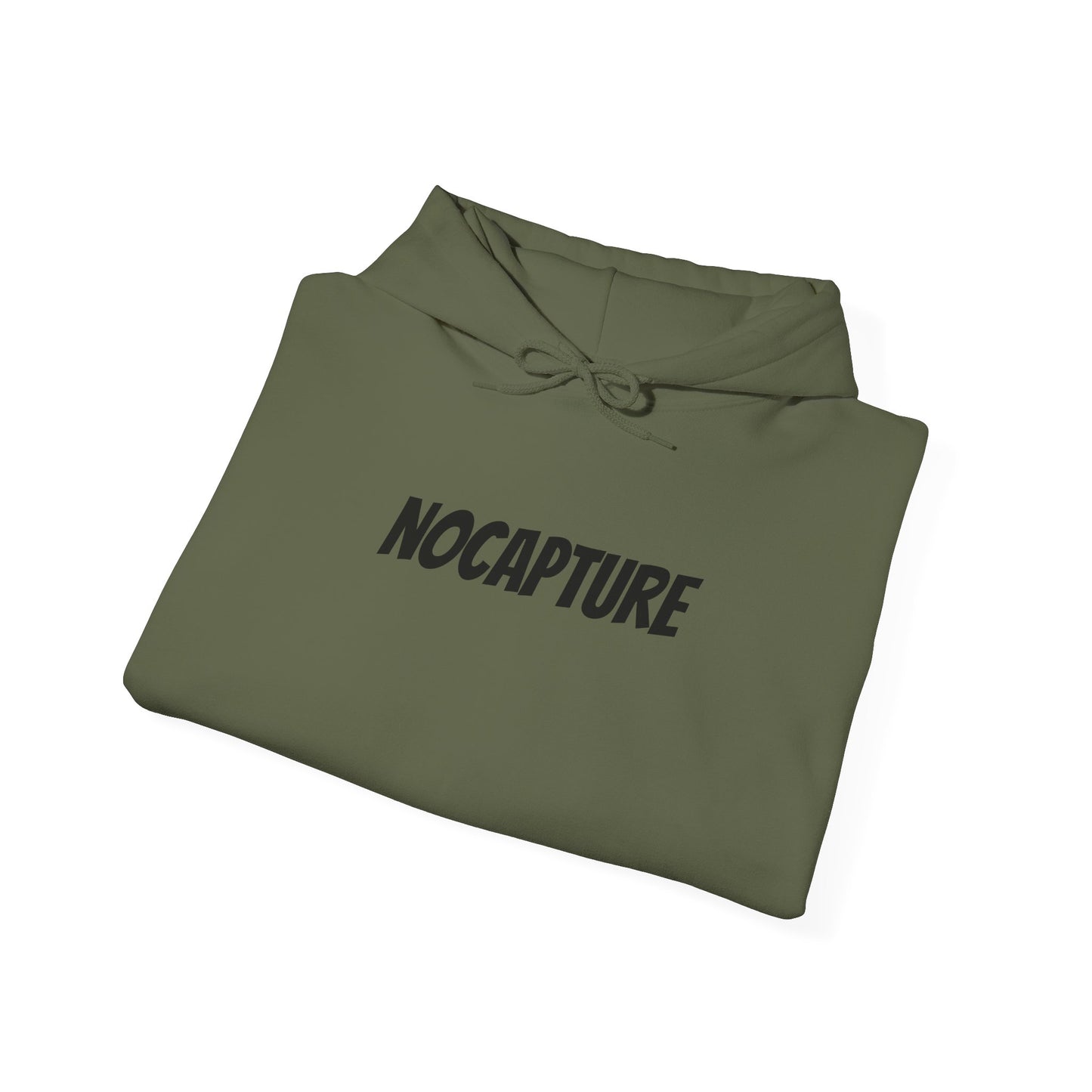 NOCAPTURE Unisex Heavy Blend™ Hooded Sweatshirt - Cozy Streetwear black Logo front and back