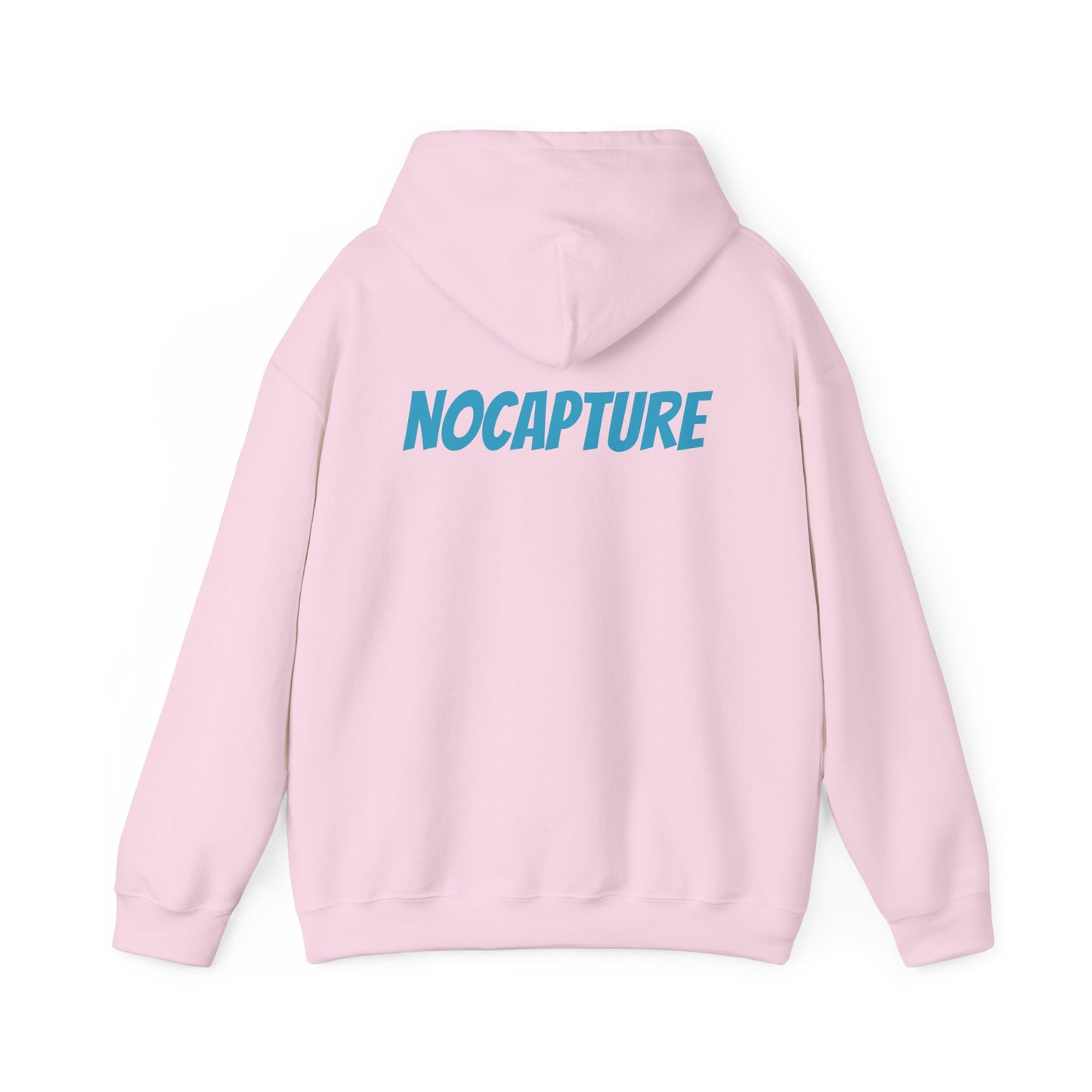 Unisex Heavy Blend™ Hooded Sweatshirt - Cozy Streetwear Baby Blue Logo front and back