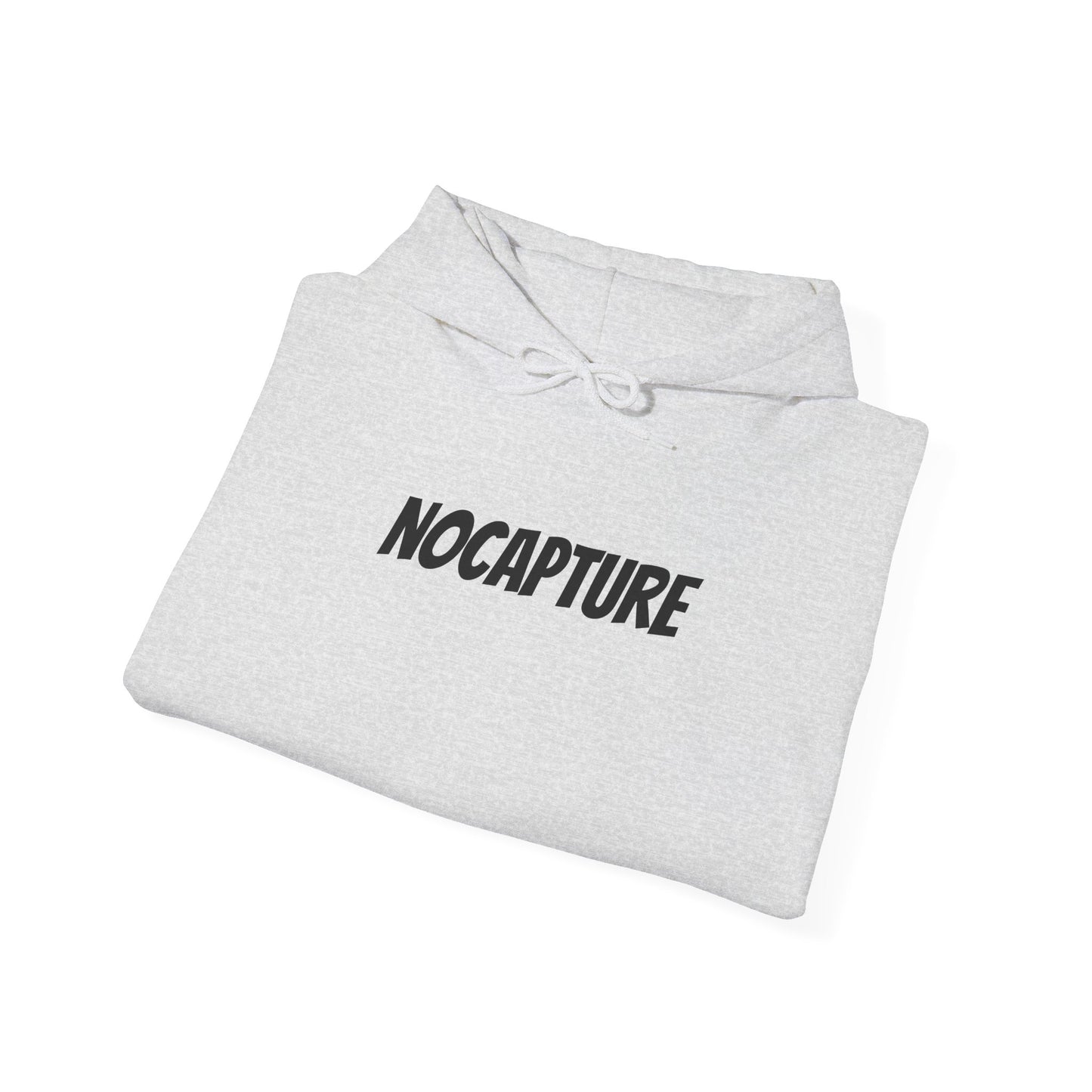 NOCAPTURE Unisex Heavy Blend™ Hooded Sweatshirt - Cozy Streetwear black Logo front and back