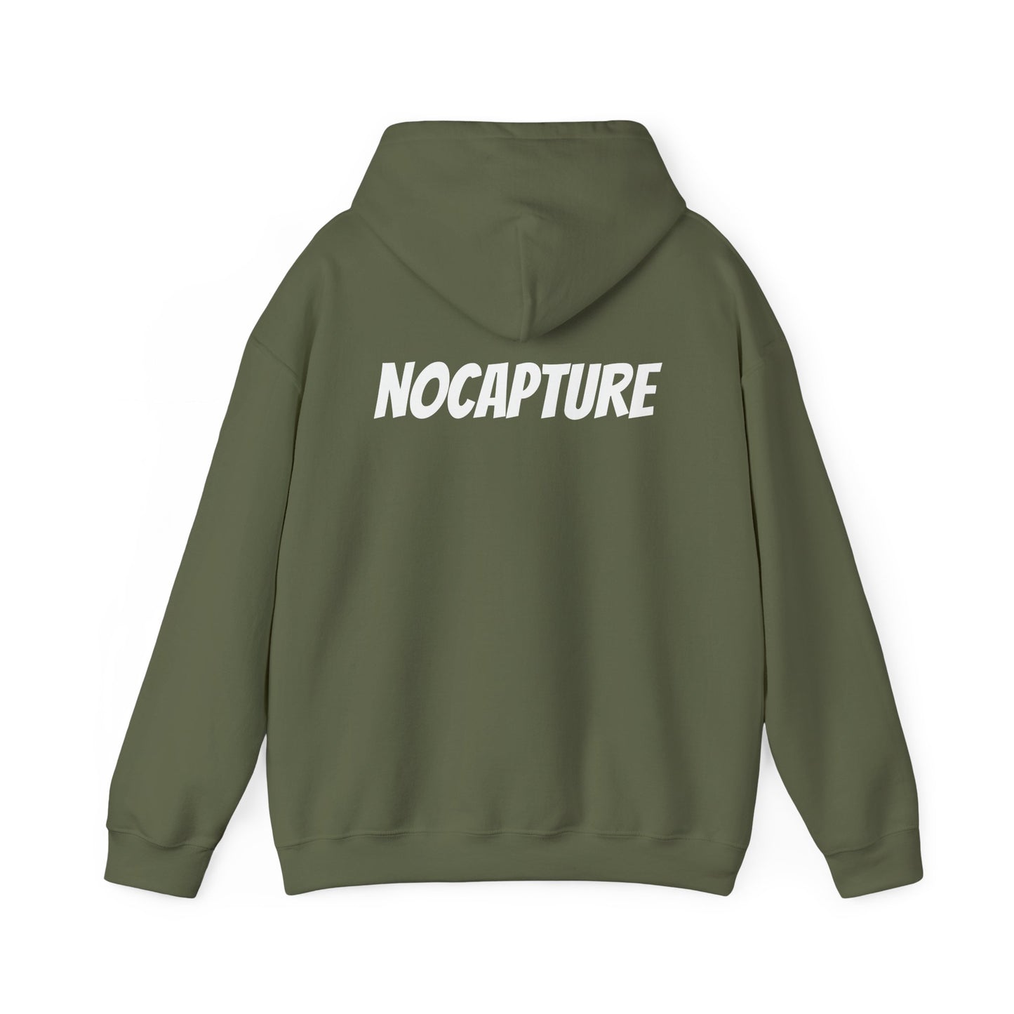 Unisex Heavy Blend™ Hooded Sweatshirt - Cozy Streetwear White Logo front and back