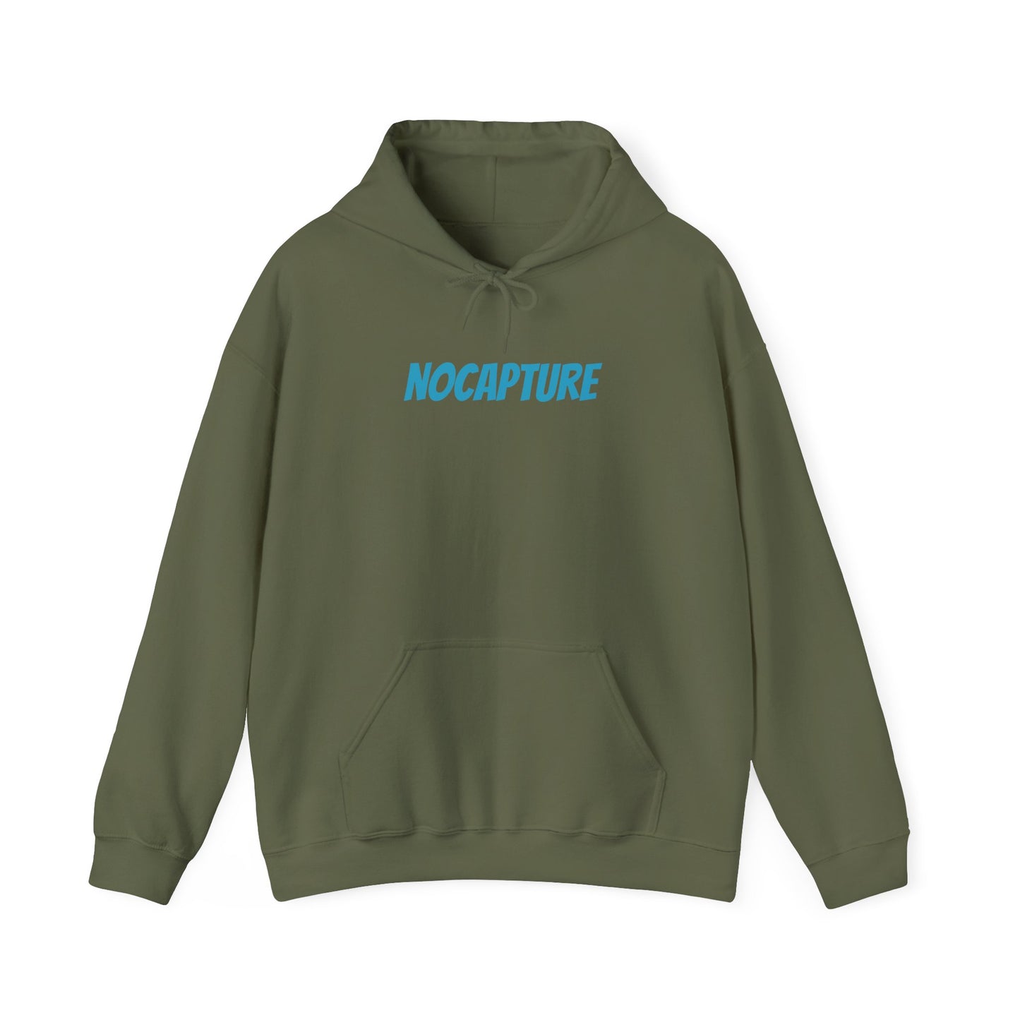 Unisex Heavy Blend™ Hooded Sweatshirt - Cozy Streetwear Baby Blue Logo front and back
