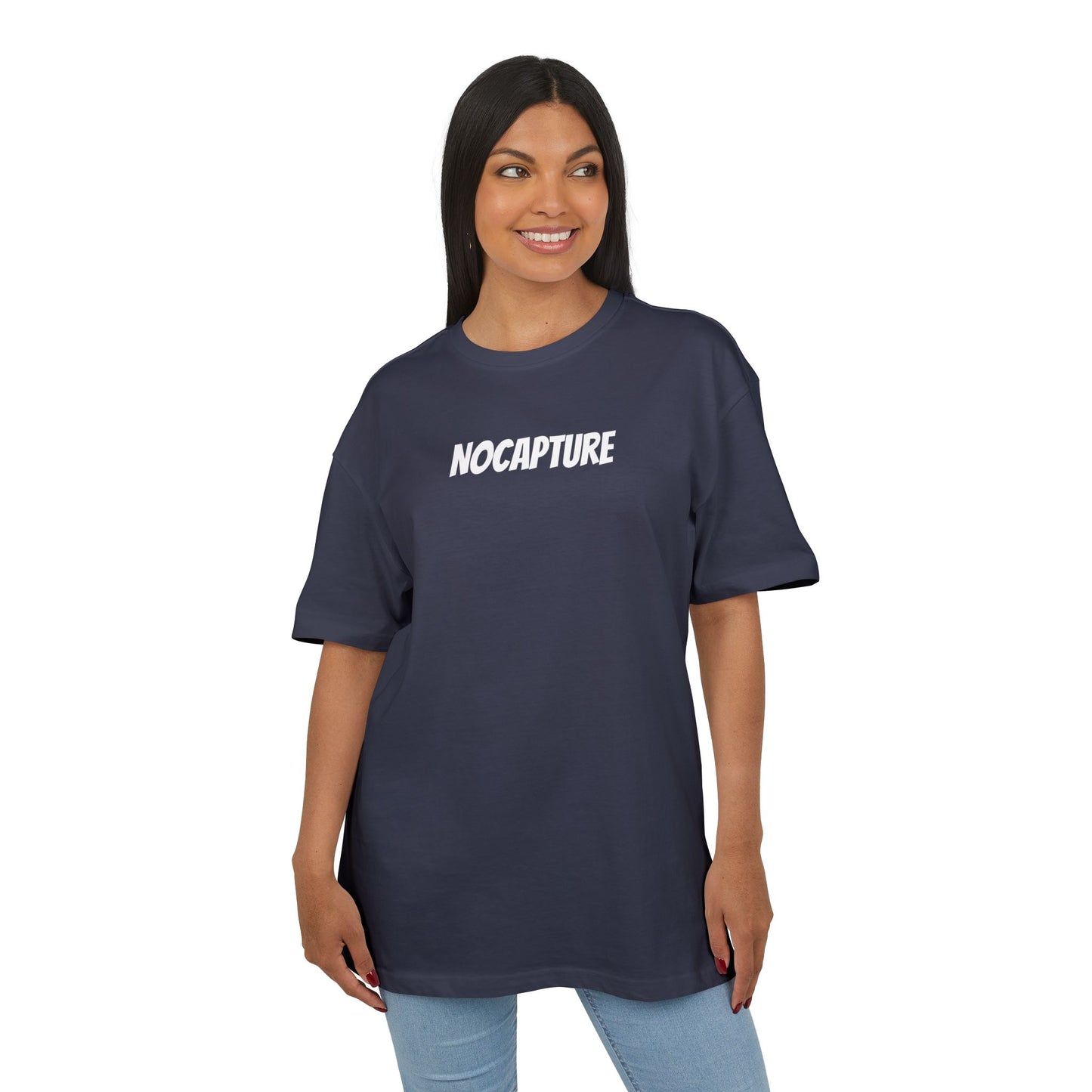 Unisex Heavy Oversize Tee - Front and Back Logo White v2