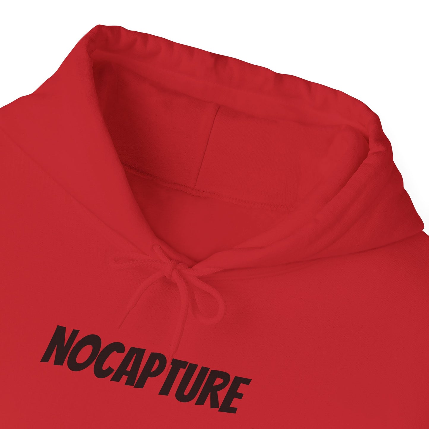 NOCAPTURE Unisex Heavy Blend™ Hooded Sweatshirt - Cozy Streetwear black Logo front and back