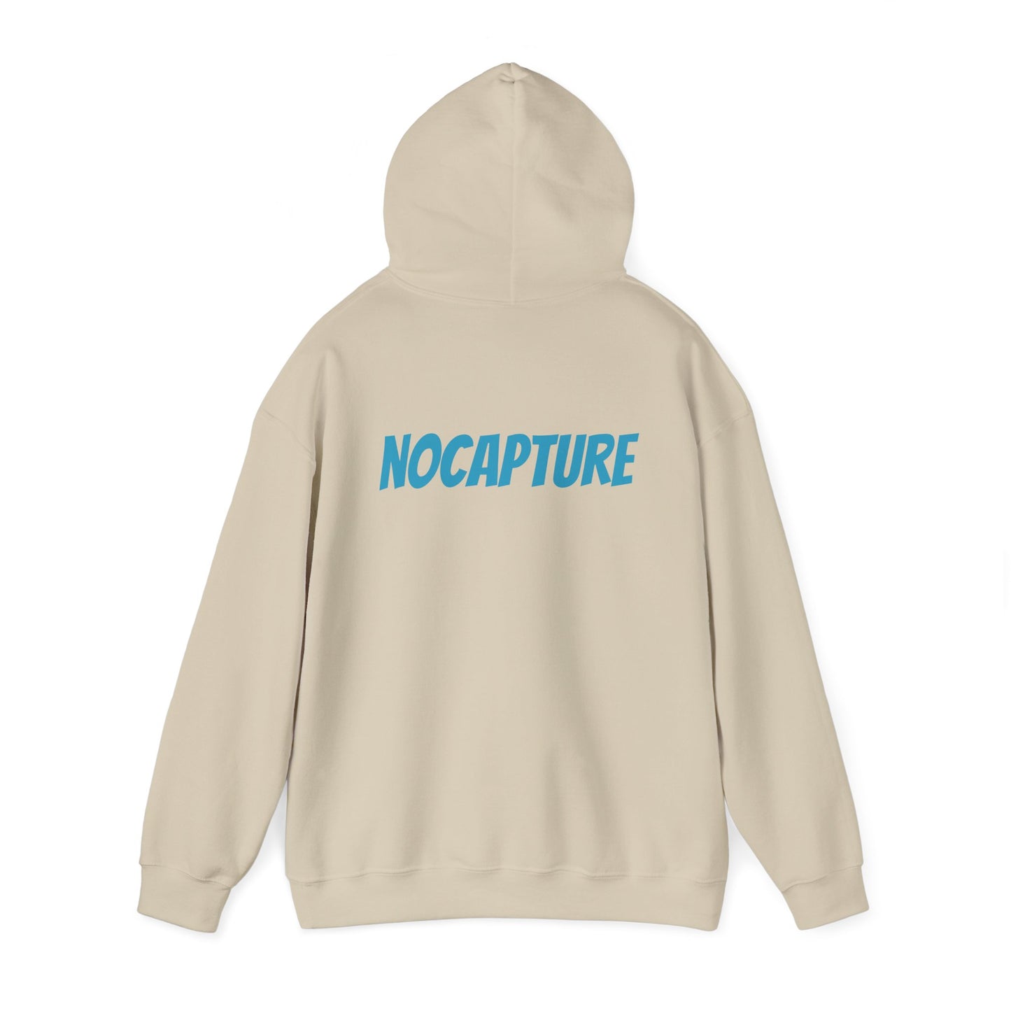 Unisex Heavy Blend™ Hooded Sweatshirt - Cozy Streetwear Baby Blue Logo front and back