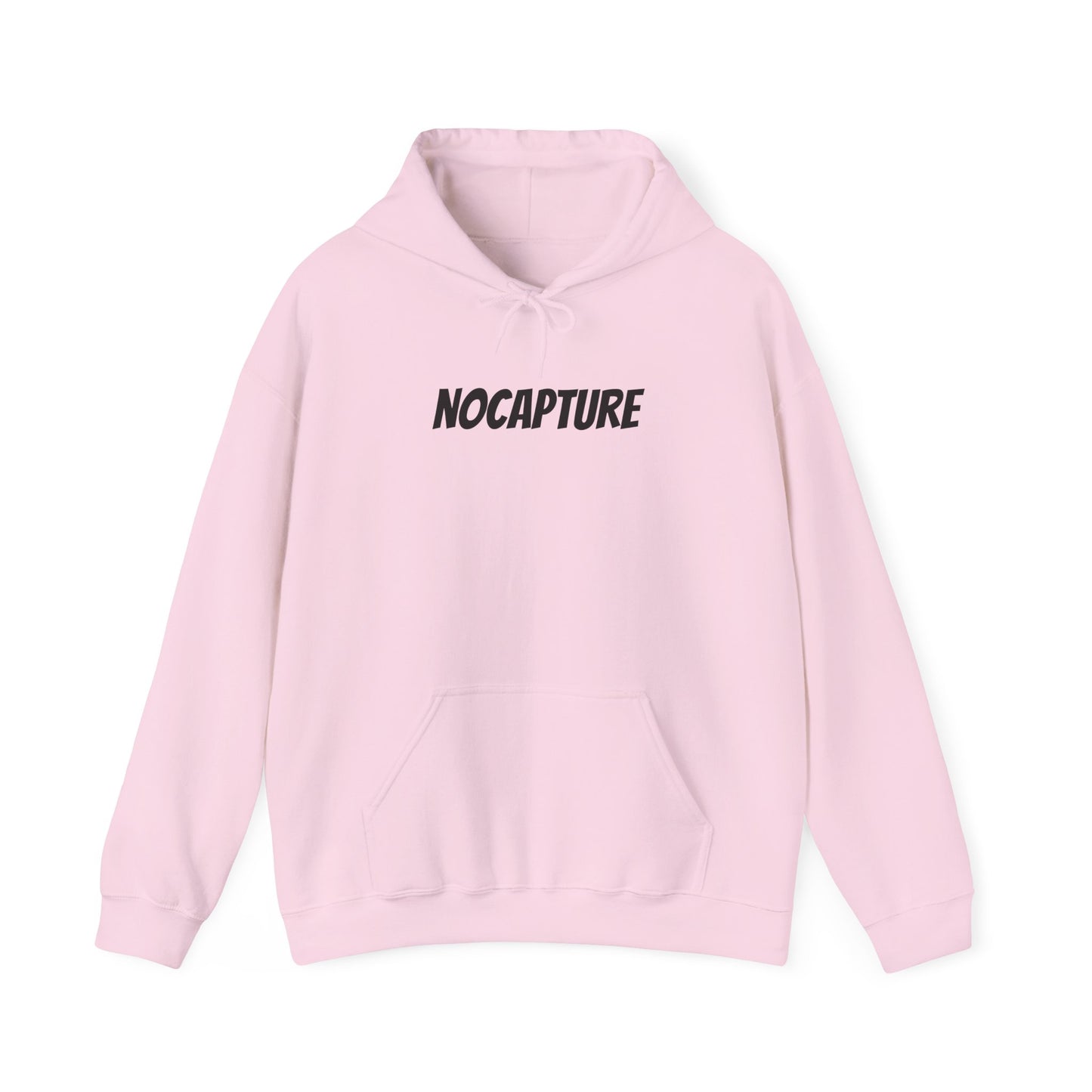 NOCAPTURE Unisex Heavy Blend™ Hooded Sweatshirt - Cozy Streetwear black Logo front and back