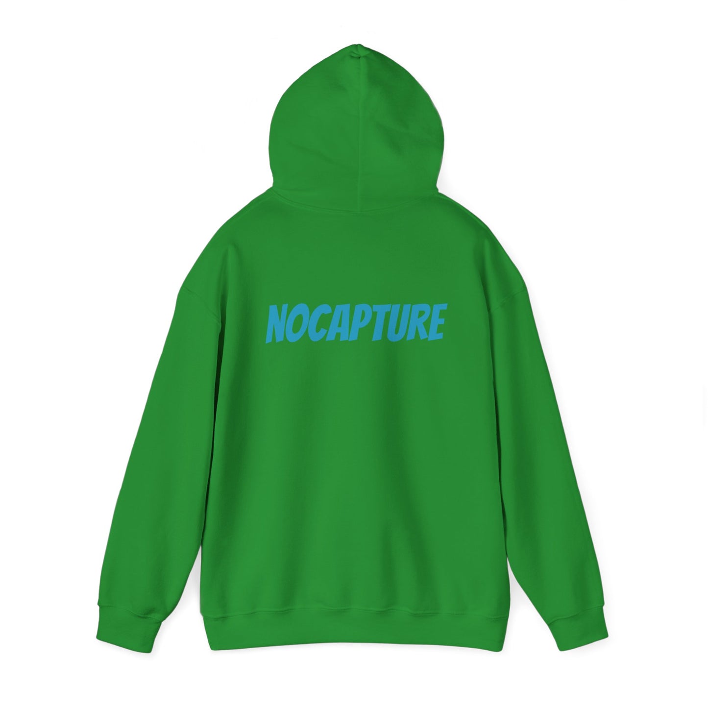 Unisex Heavy Blend™ Hooded Sweatshirt - Cozy Streetwear Baby Blue Logo front and back