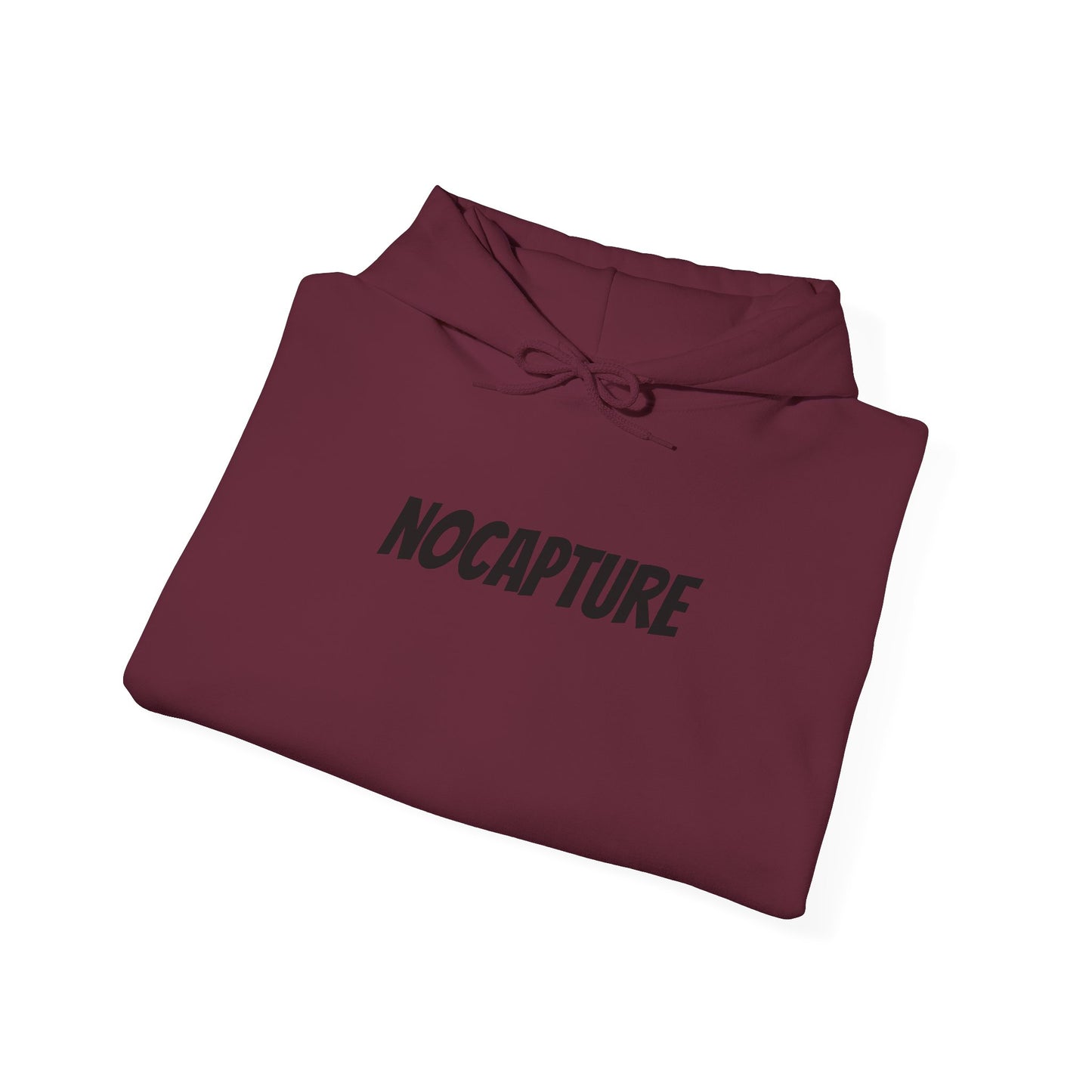 NOCAPTURE Unisex Heavy Blend™ Hooded Sweatshirt - Cozy Streetwear black Logo front and back