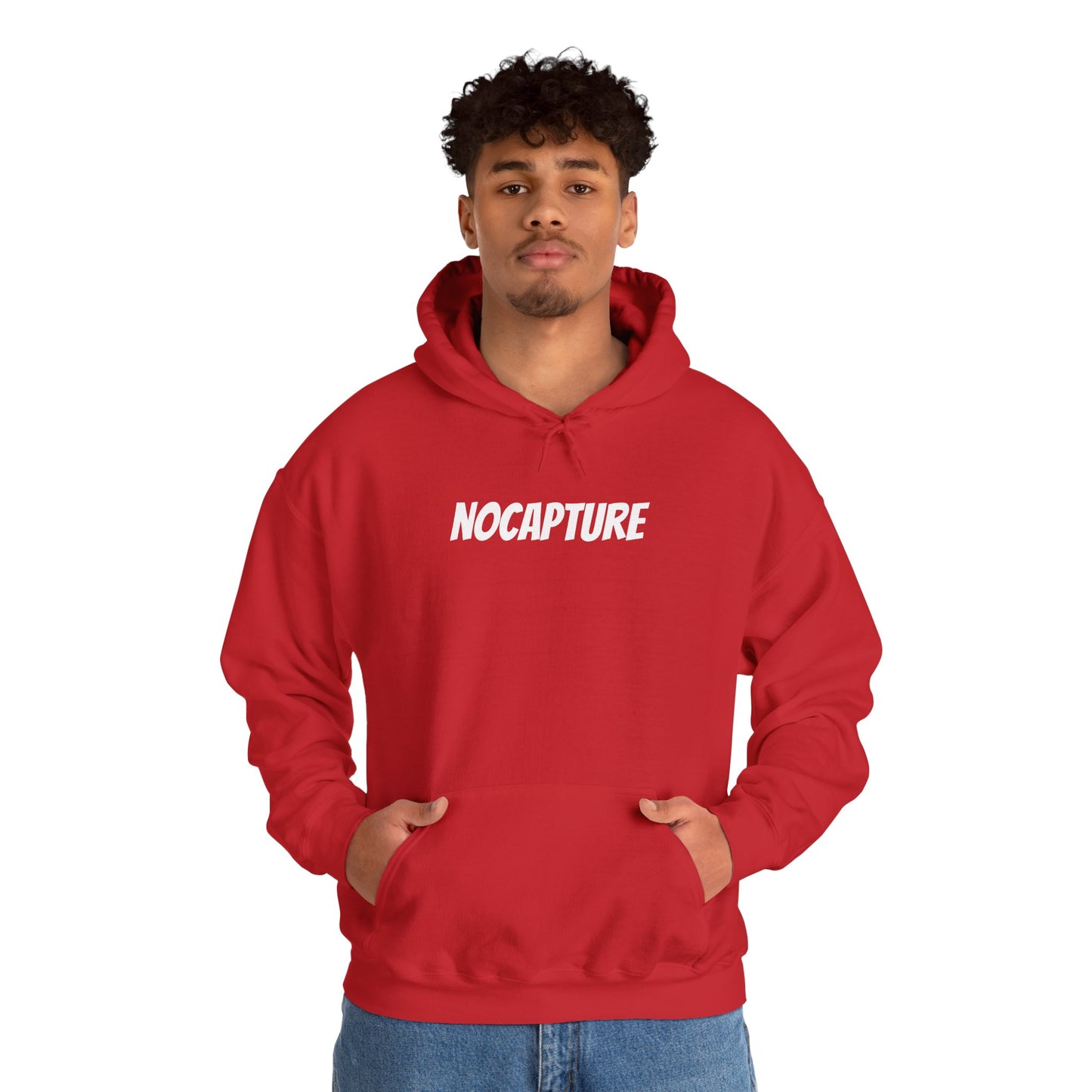 Unisex Heavy Blend™ Hooded Sweatshirt - Cozy Streetwear White Logo front and back