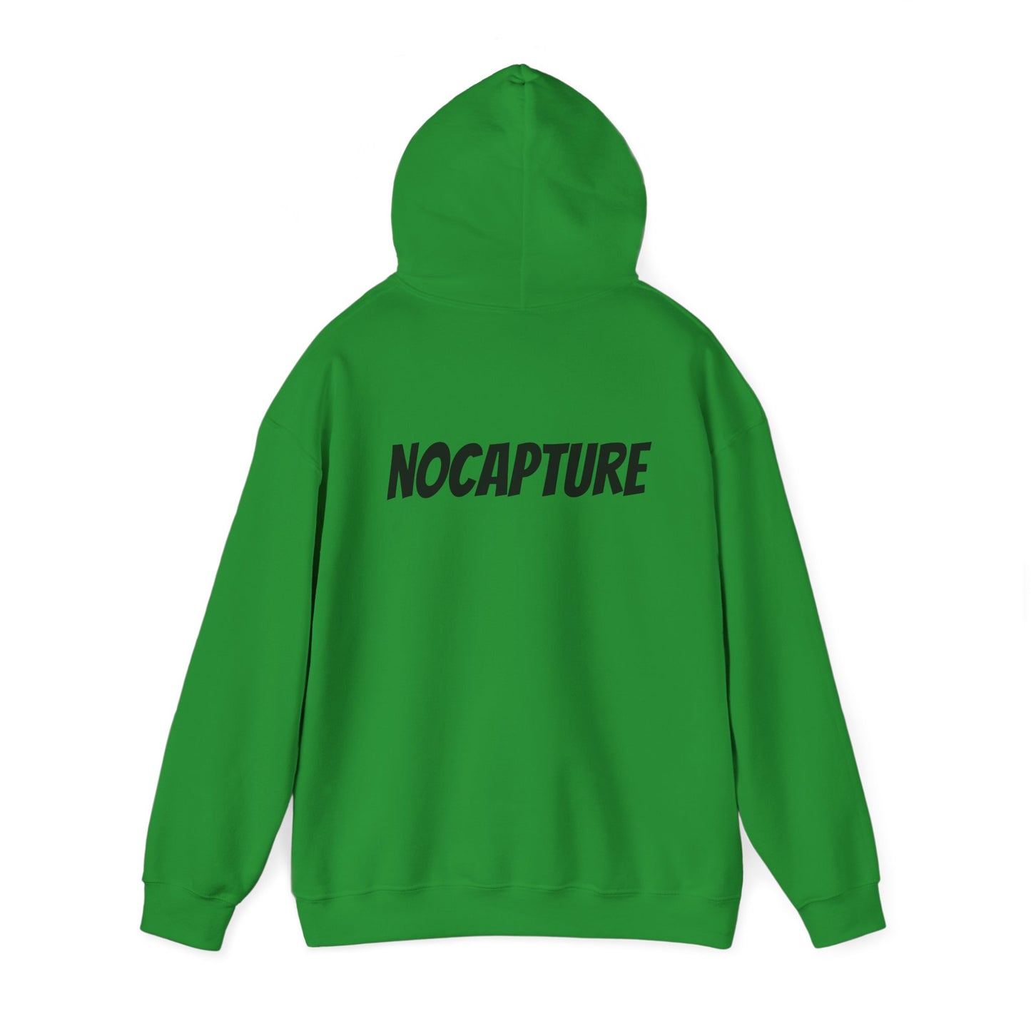 NOCAPTURE Unisex Heavy Blend™ Hooded Sweatshirt - Cozy Streetwear black Logo front and back