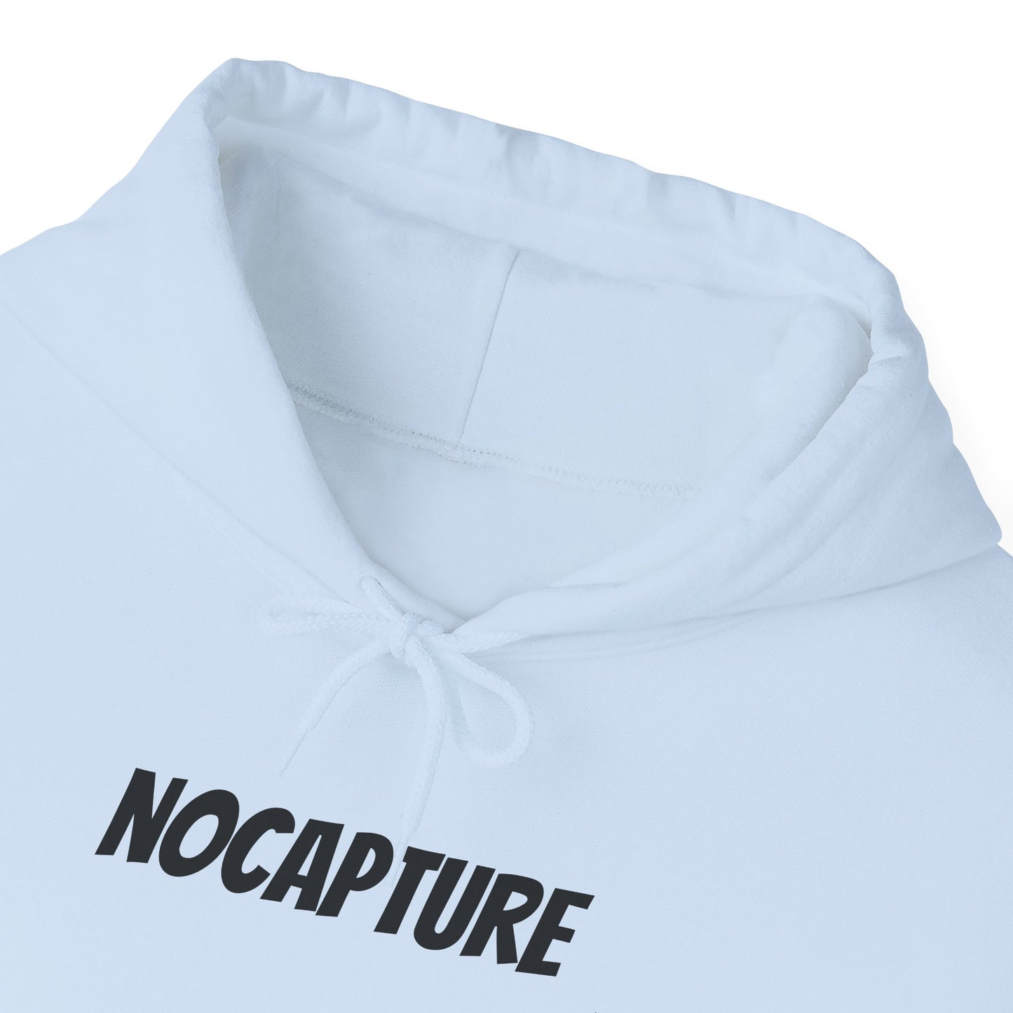 NOCAPTURE Unisex Heavy Blend™ Hooded Sweatshirt - Cozy Streetwear black Logo front and back
