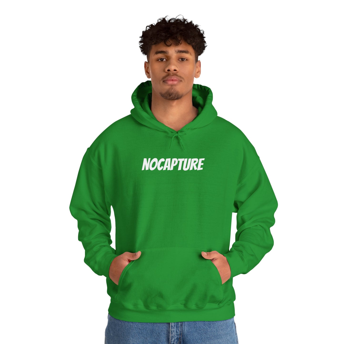 Unisex Heavy Blend™ Hooded Sweatshirt - Cozy Streetwear White Logo front and back