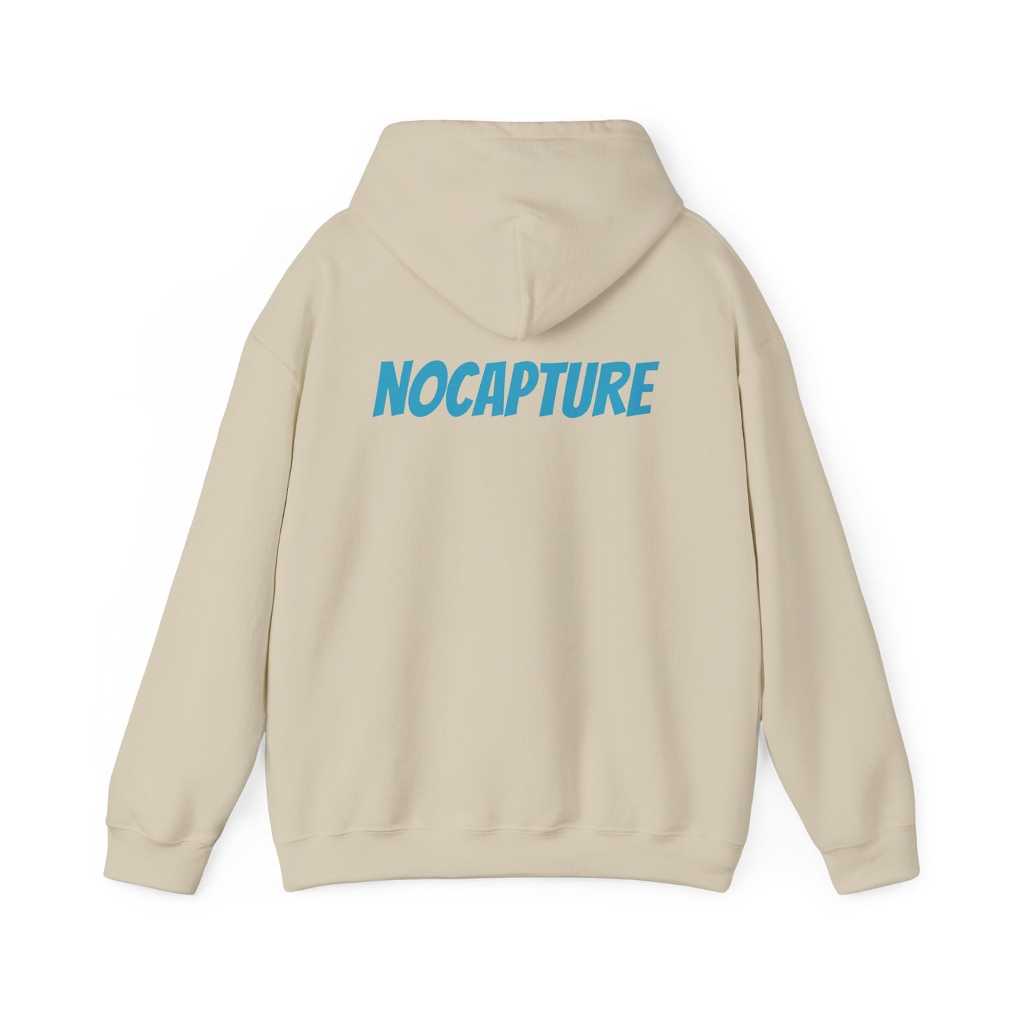 Unisex Heavy Blend™ Hooded Sweatshirt - Cozy Streetwear Baby Blue Logo front and back