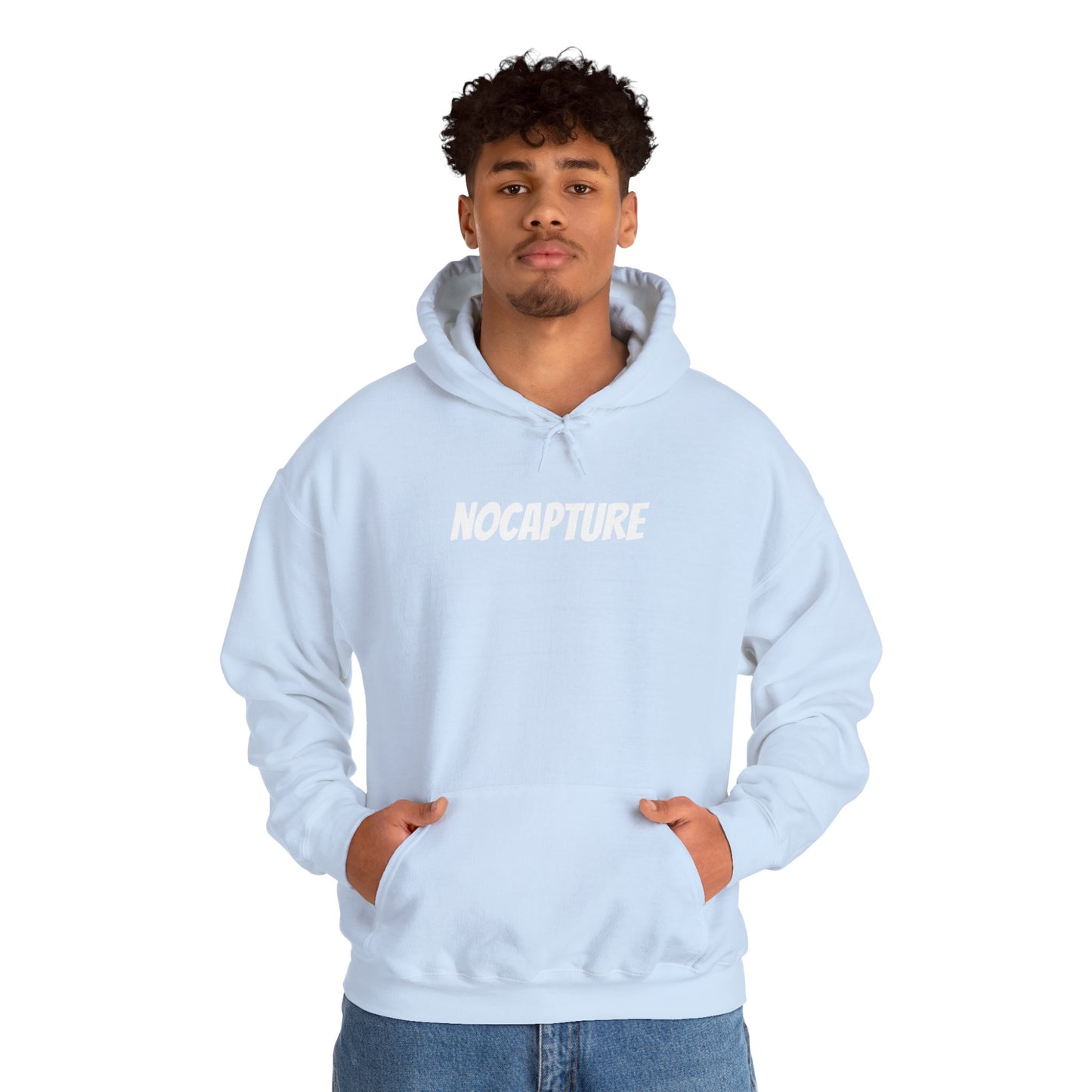 Unisex Heavy Blend™ Hooded Sweatshirt - Cozy Streetwear White Logo front and back
