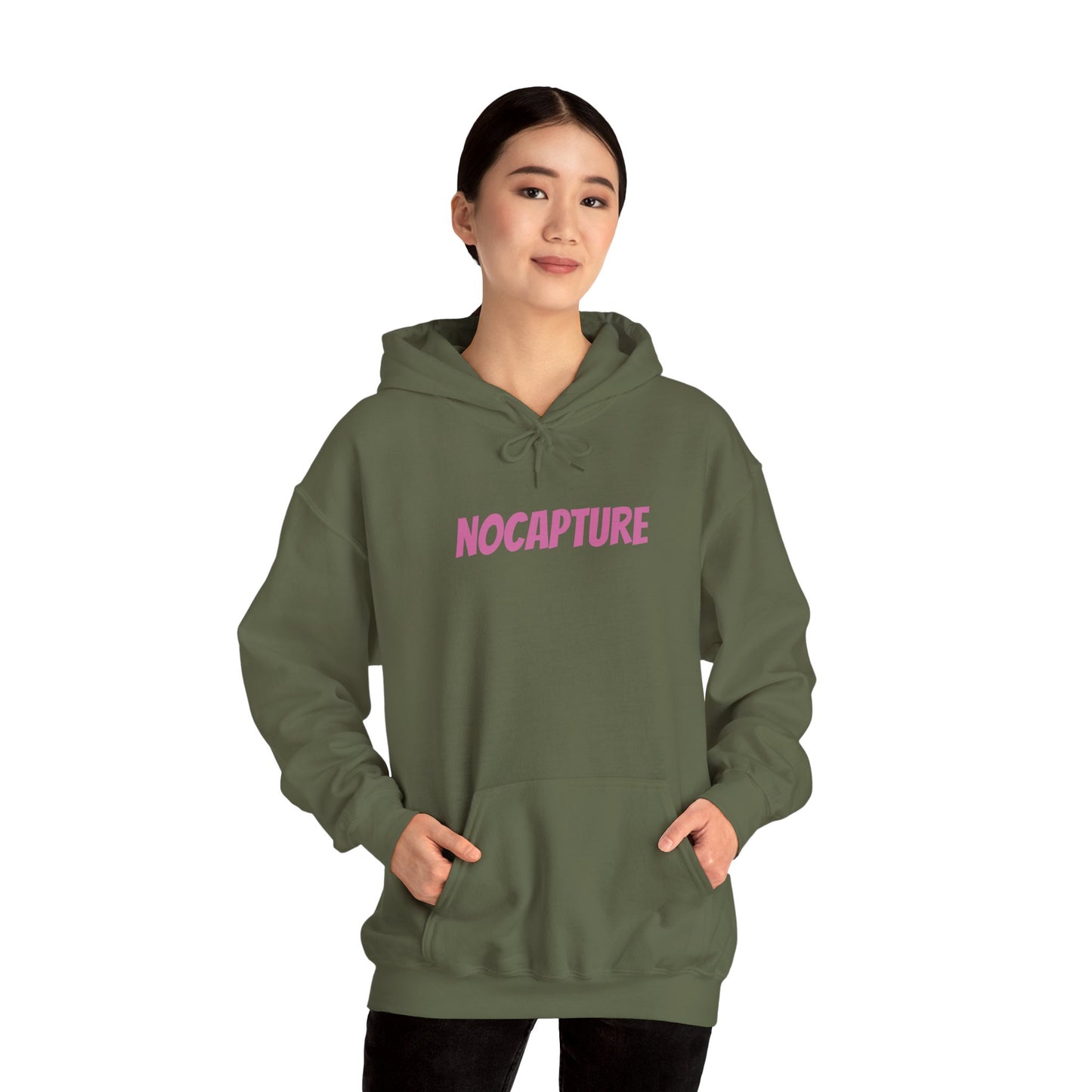 Unisex Heavy Blend™ Hooded Sweatshirt - Cozy Streetwear pink Logo front and back