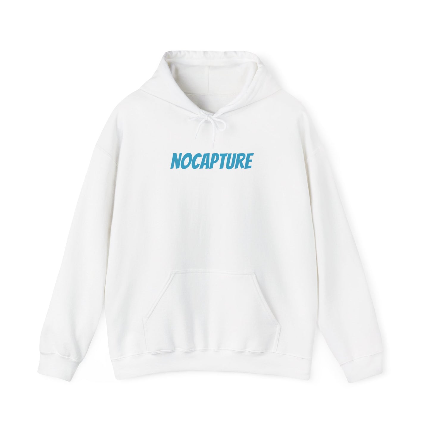 Unisex Heavy Blend™ Hooded Sweatshirt - Cozy Streetwear Baby Blue Logo front and back