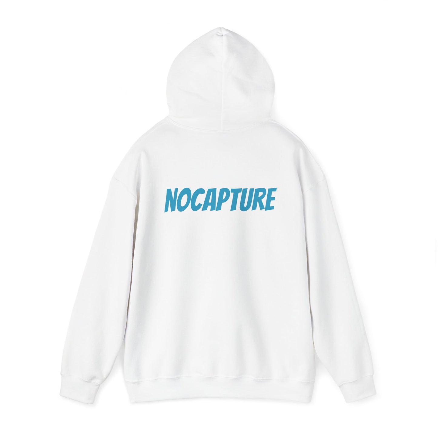 Unisex Heavy Blend™ Hooded Sweatshirt - Cozy Streetwear Baby Blue Logo front and back