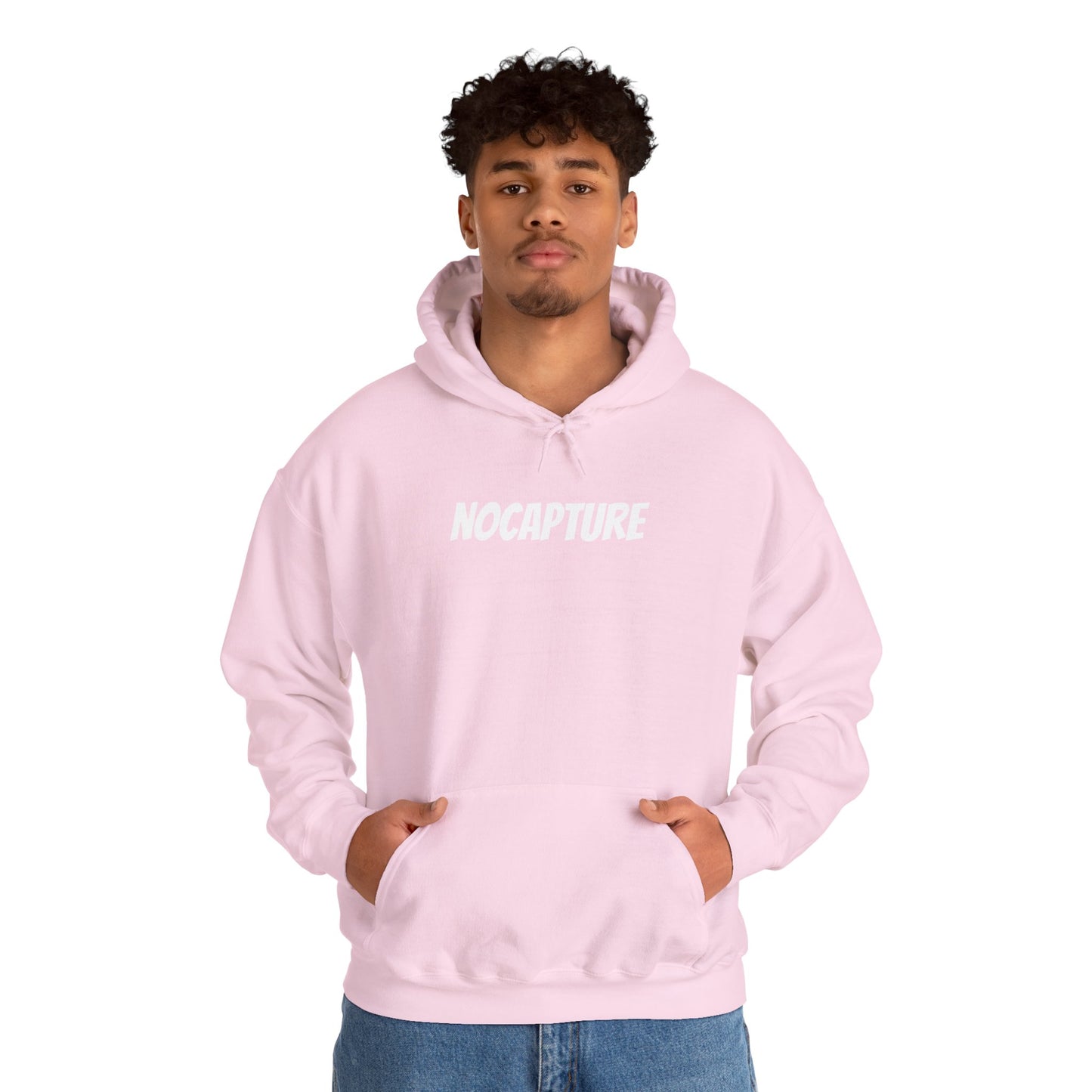Unisex Heavy Blend™ Hooded Sweatshirt - Cozy Streetwear White Logo front and back