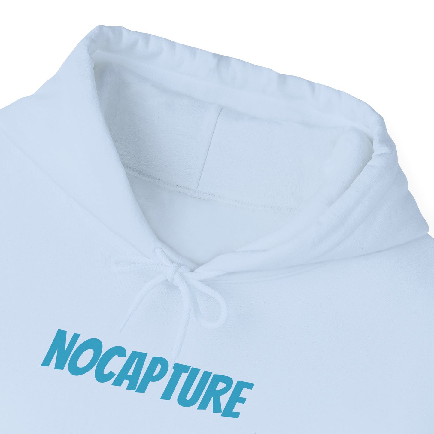 Unisex Heavy Blend™ Hooded Sweatshirt - Cozy Streetwear Baby Blue Logo front and back