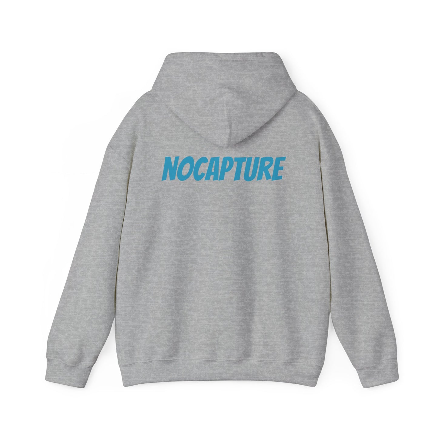Unisex Heavy Blend™ Hooded Sweatshirt - Cozy Streetwear Baby Blue Logo front and back