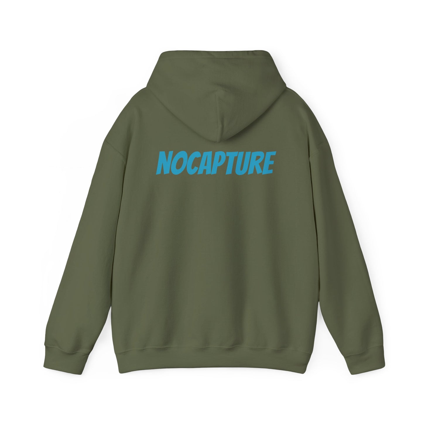 Unisex Heavy Blend™ Hooded Sweatshirt - Cozy Streetwear Baby Blue Logo front and back