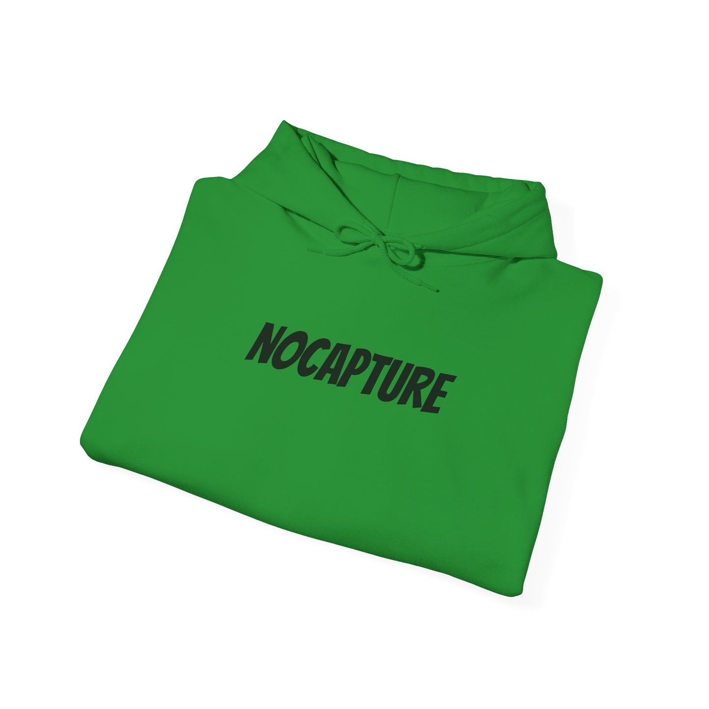 NOCAPTURE Unisex Heavy Blend™ Hooded Sweatshirt - Cozy Streetwear black Logo front and back