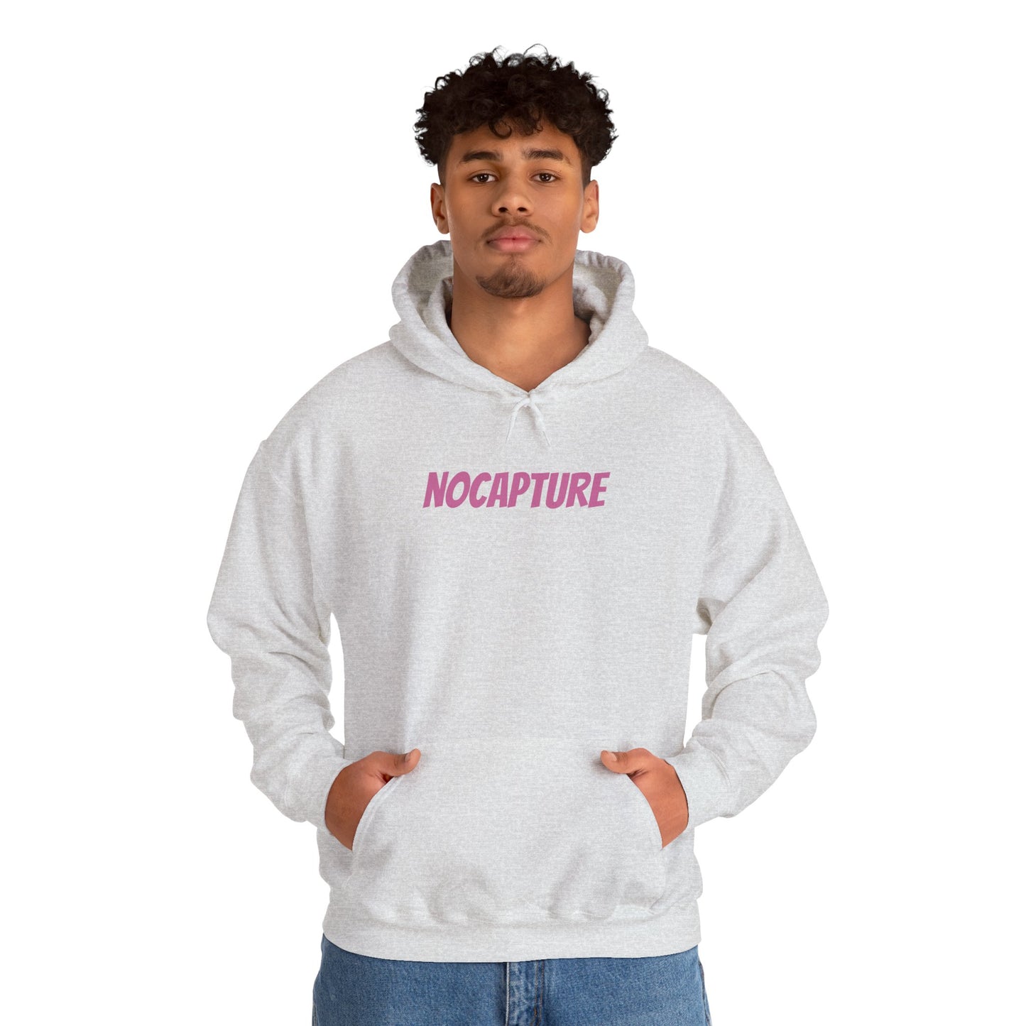 Unisex Heavy Blend™ Hooded Sweatshirt - Cozy Streetwear pink Logo front and back