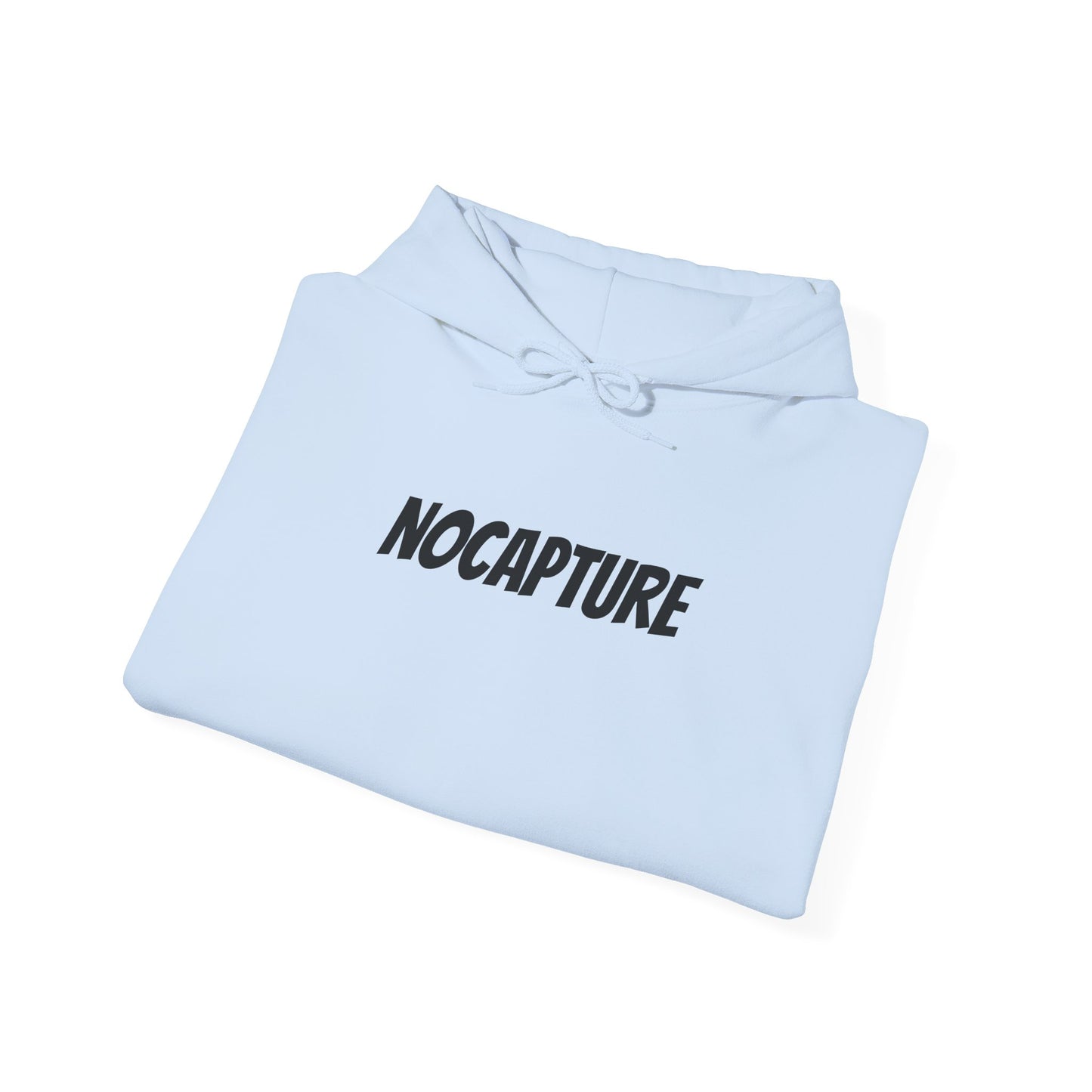 NOCAPTURE Unisex Heavy Blend™ Hooded Sweatshirt - Cozy Streetwear black Logo front and back