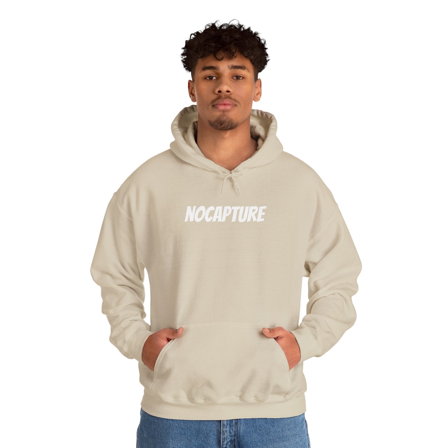 Unisex Heavy Blend™ Hooded Sweatshirt - Cozy Streetwear White Logo front and back