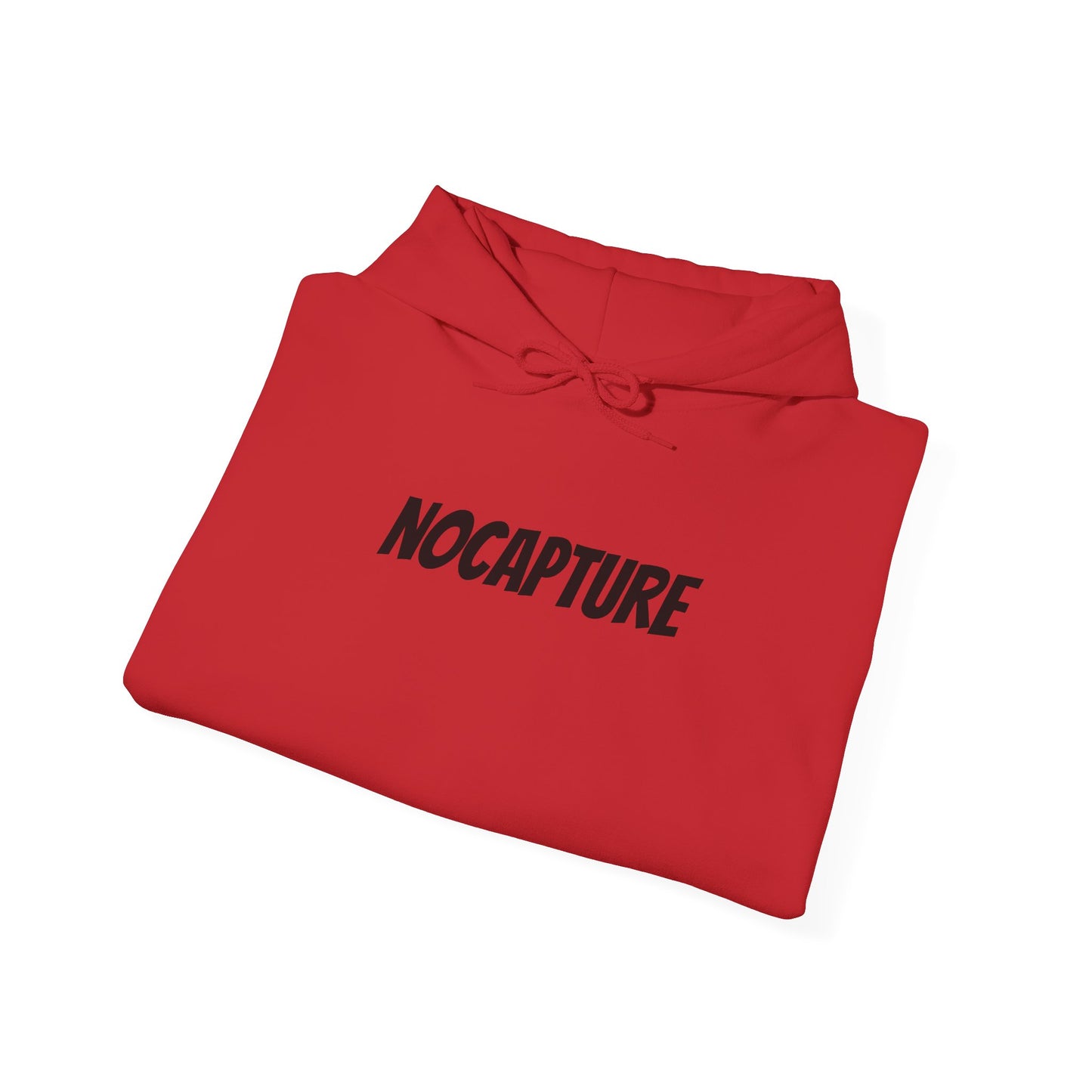 NOCAPTURE Unisex Heavy Blend™ Hooded Sweatshirt - Cozy Streetwear black Logo front and back