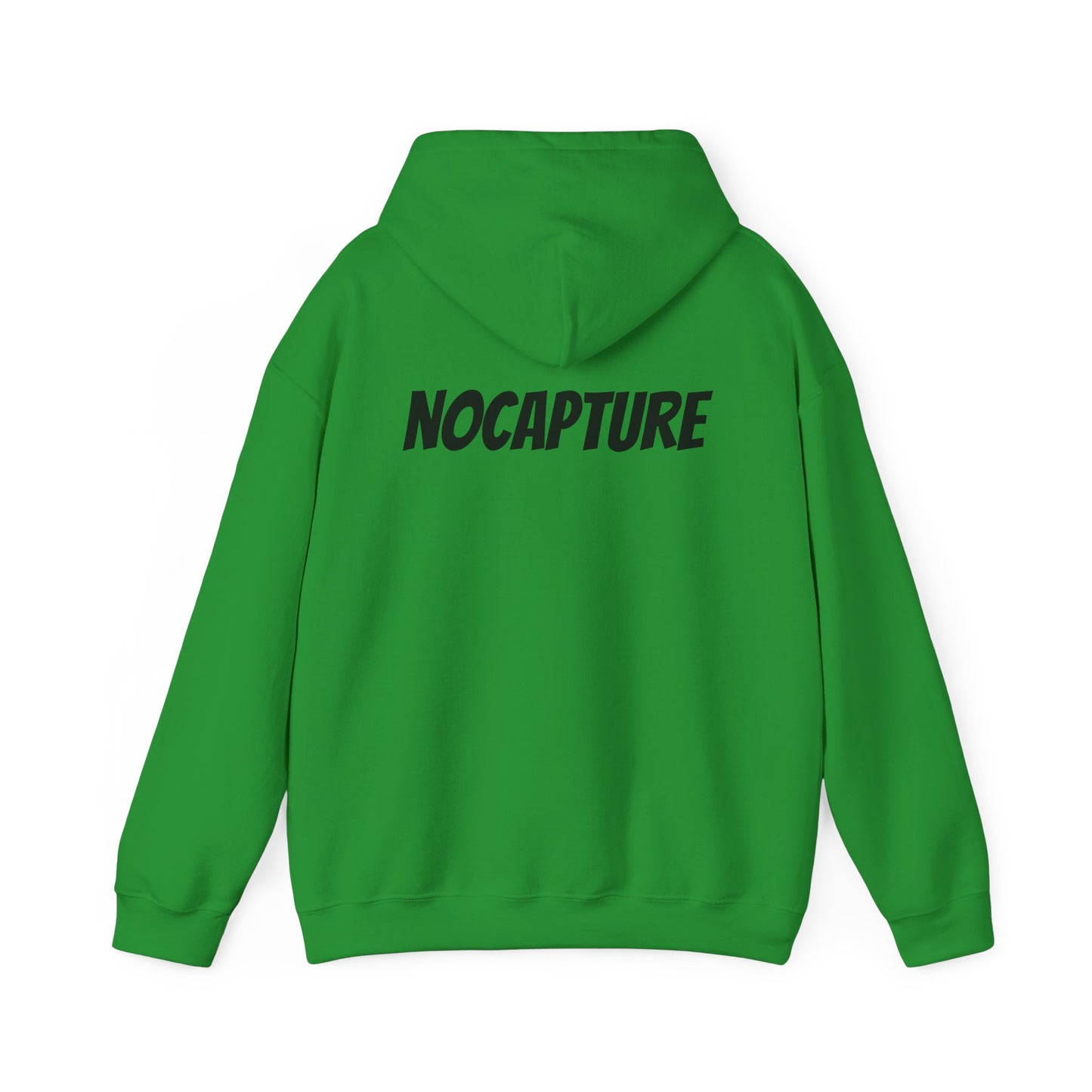 NOCAPTURE Unisex Heavy Blend™ Hooded Sweatshirt - Cozy Streetwear black Logo front and back