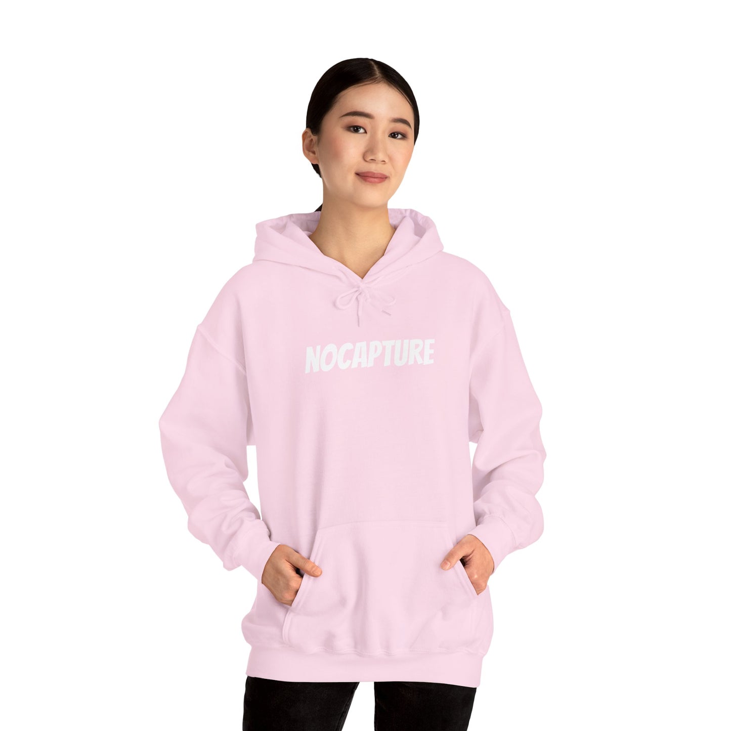 Unisex Heavy Blend™ Hooded Sweatshirt - Cozy Streetwear White Logo front and back