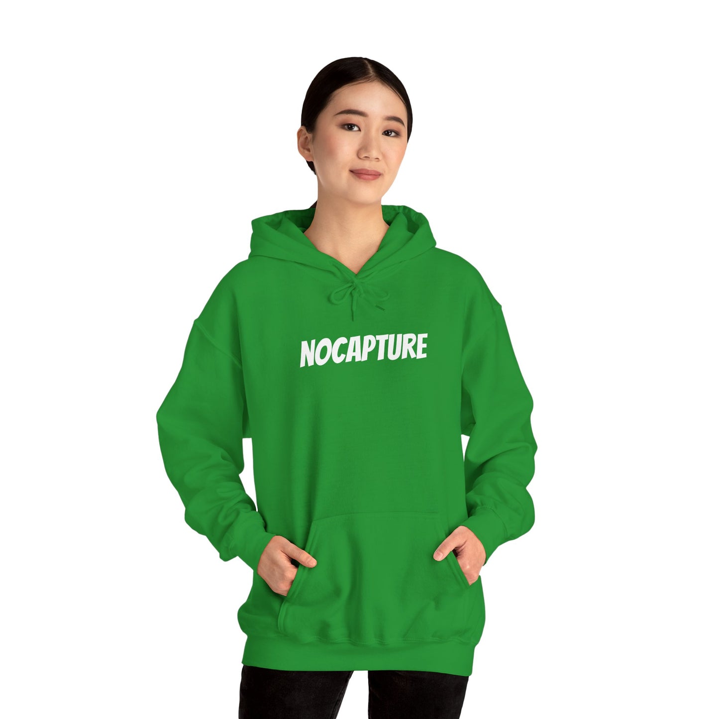 Unisex Heavy Blend™ Hooded Sweatshirt - Cozy Streetwear White Logo front and back