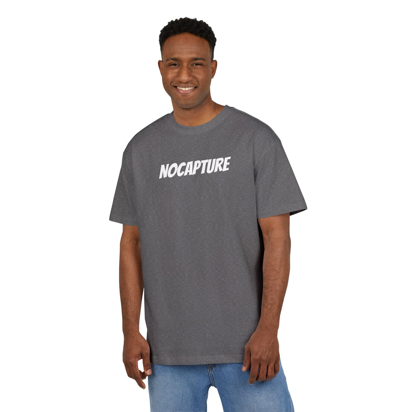 Unisex Heavy Oversize Tee - Front and Back Logo White v2