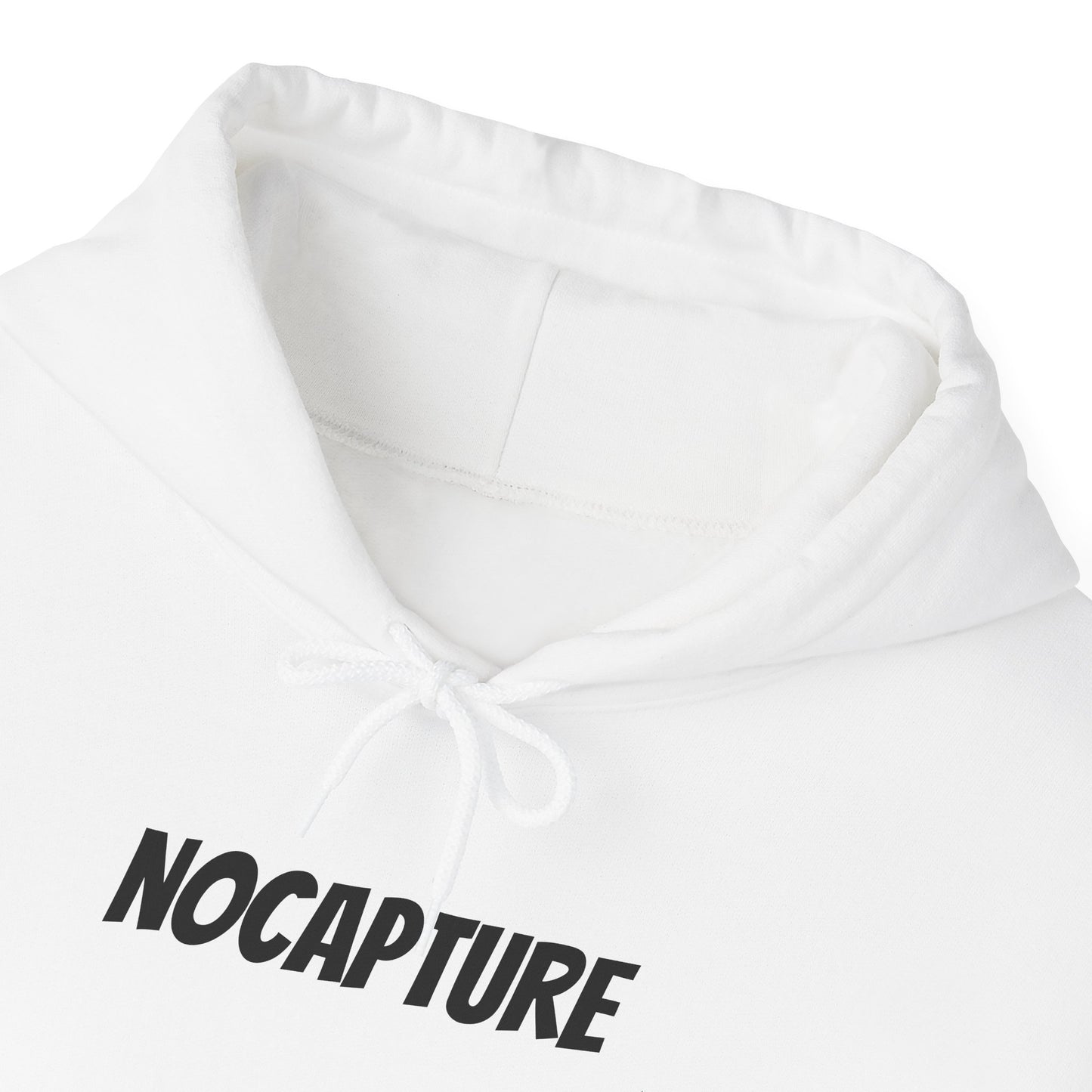 NOCAPTURE Unisex Heavy Blend™ Hooded Sweatshirt - Cozy Streetwear black Logo front and back