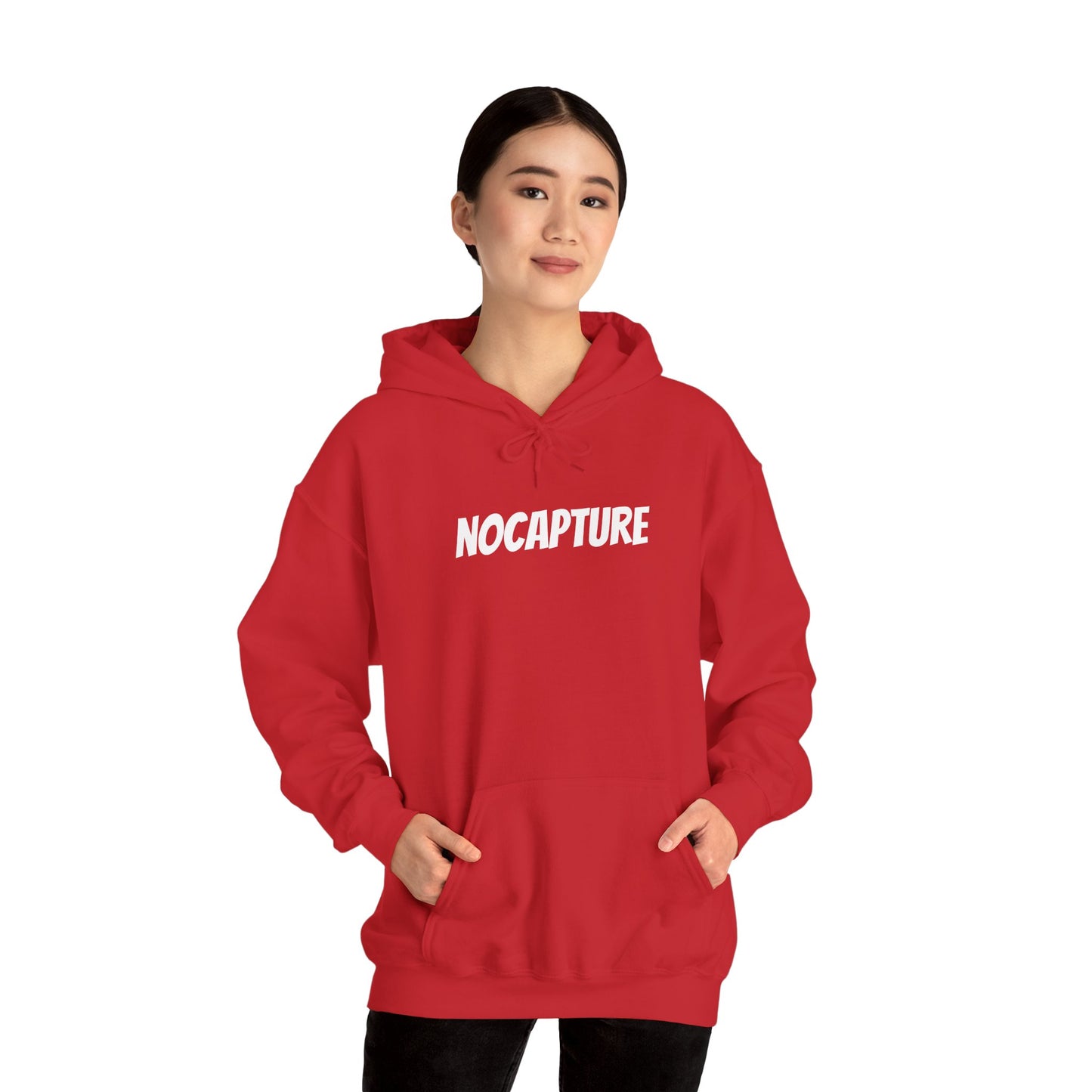 Unisex Heavy Blend™ Hooded Sweatshirt - Cozy Streetwear White Logo front and back