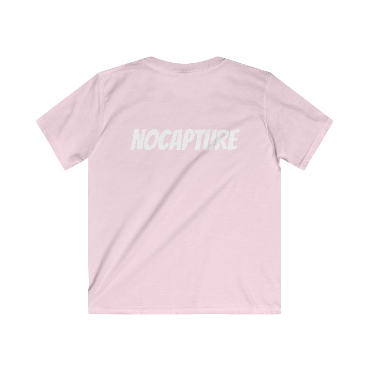 NOCAPTUR E Graphic Tee - Stylish & Comfortable Softstyle Shirt for Playtime White Front And Back Logo