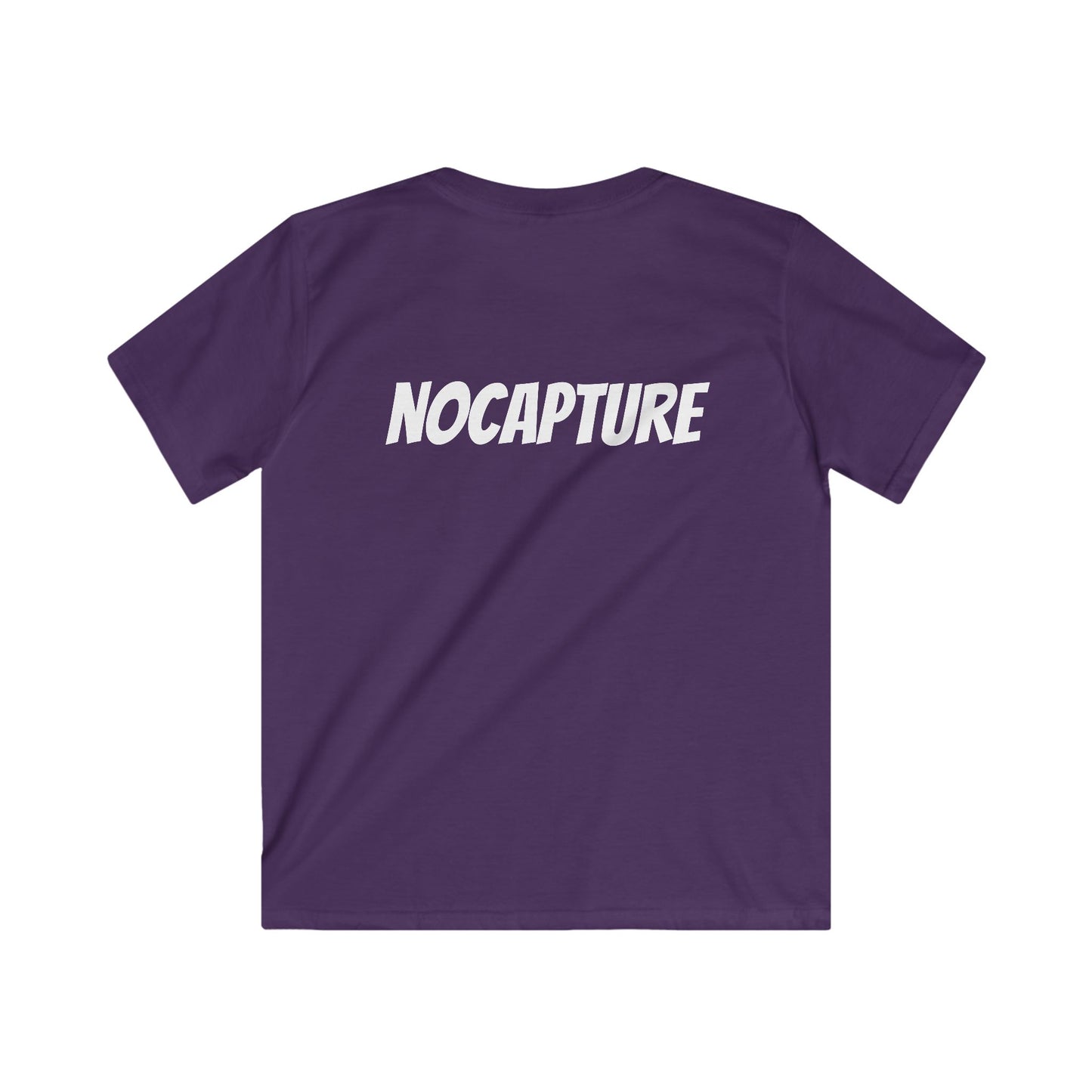 NOCAPTUR E Graphic Tee - Stylish & Comfortable Softstyle Shirt for Playtime White Front And Back Logo