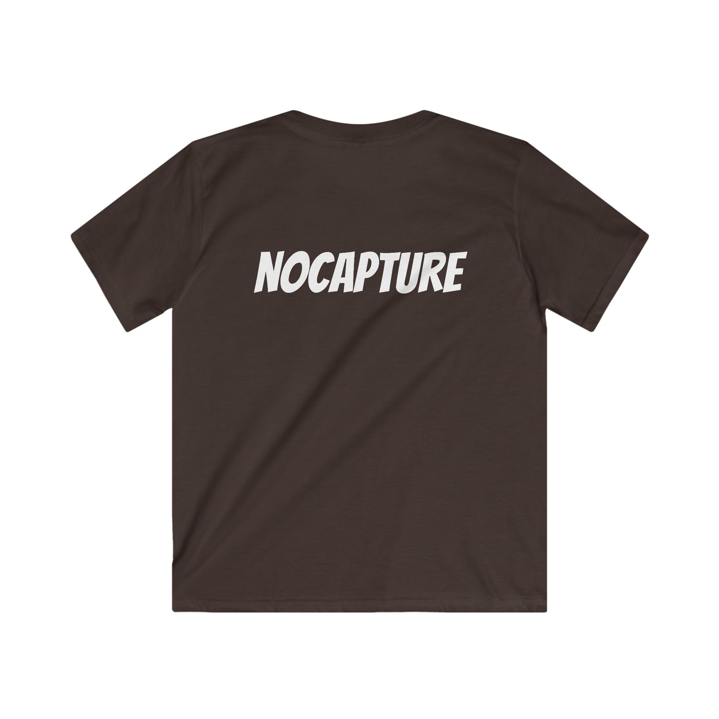 NOCAPTUR E Graphic Tee - Stylish & Comfortable Softstyle Shirt for Playtime White Front And Back Logo