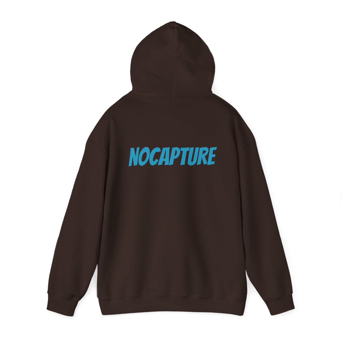 Unisex Heavy Blend™ Hooded Sweatshirt - Cozy Streetwear Baby Blue Logo front and back