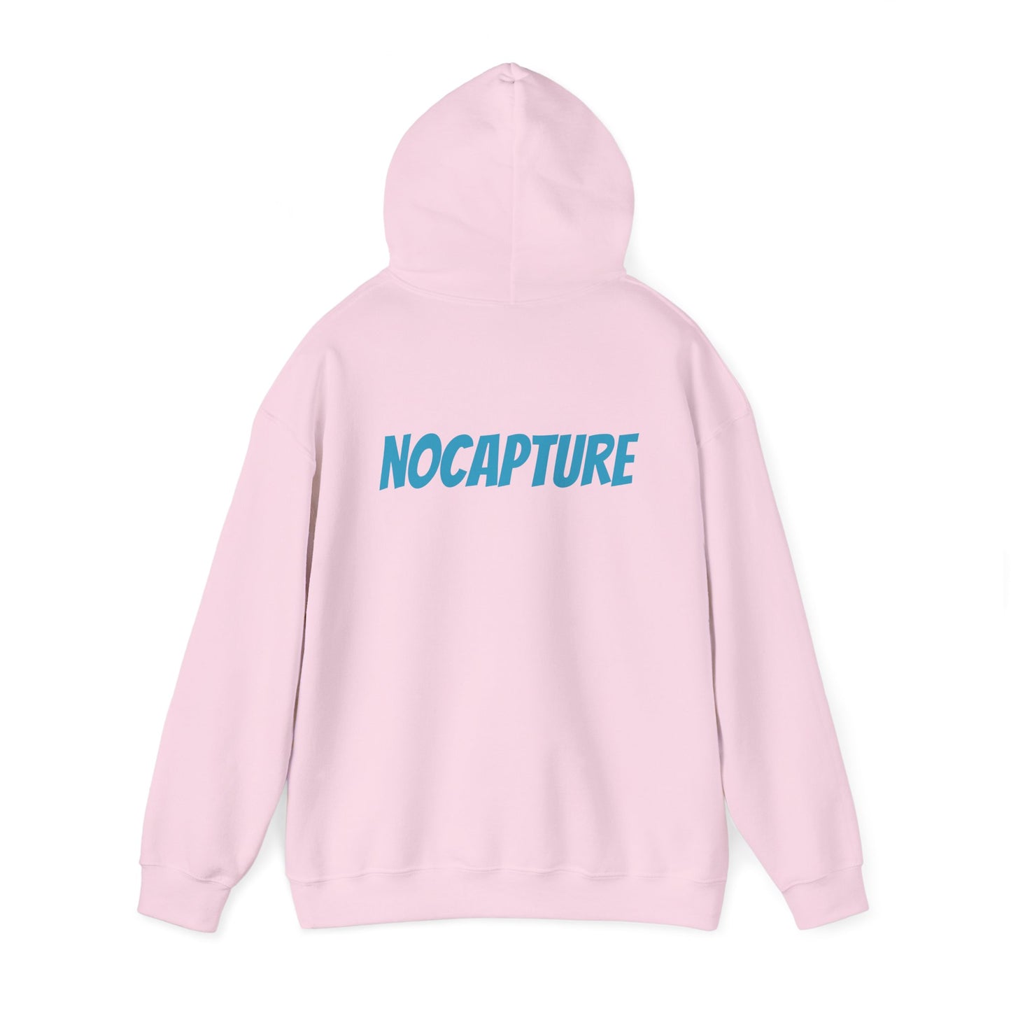 Unisex Heavy Blend™ Hooded Sweatshirt - Cozy Streetwear Baby Blue Logo front and back
