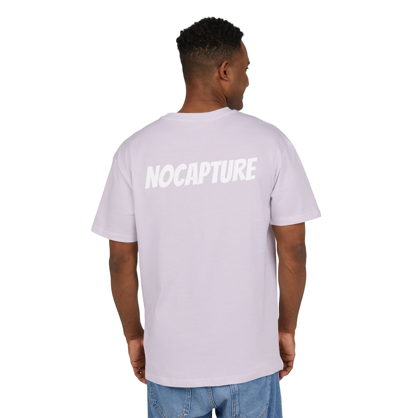 Unisex Heavy Oversize Tee - Front and Back Logo White v2