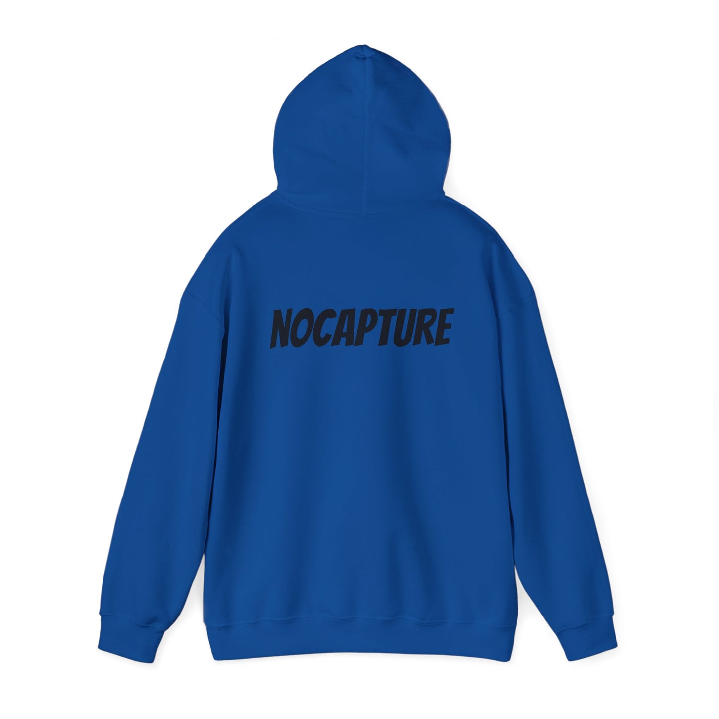 NOCAPTURE Unisex Heavy Blend™ Hooded Sweatshirt - Cozy Streetwear black Logo front and back