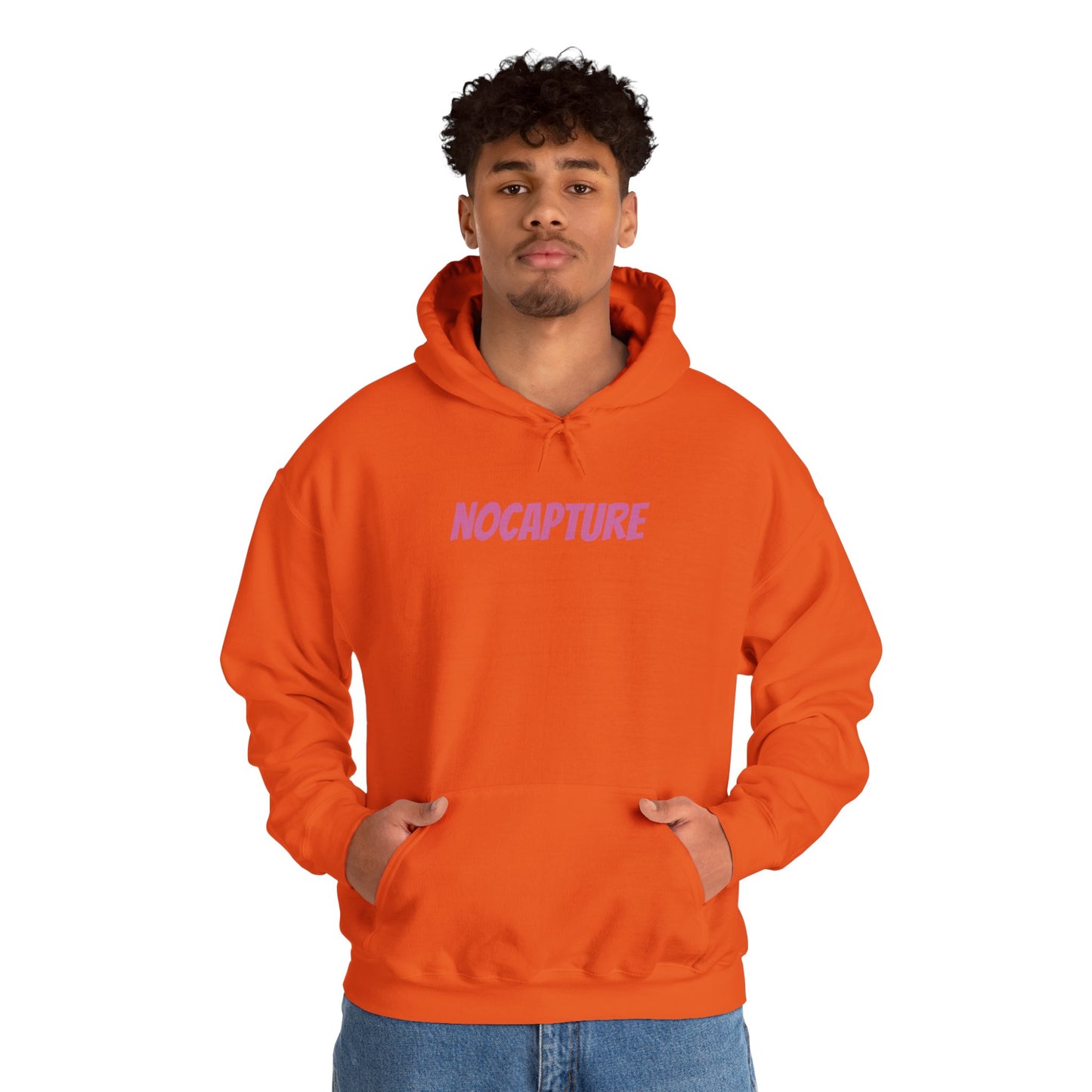 Unisex Heavy Blend™ Hooded Sweatshirt - Cozy Streetwear pink Logo front and back