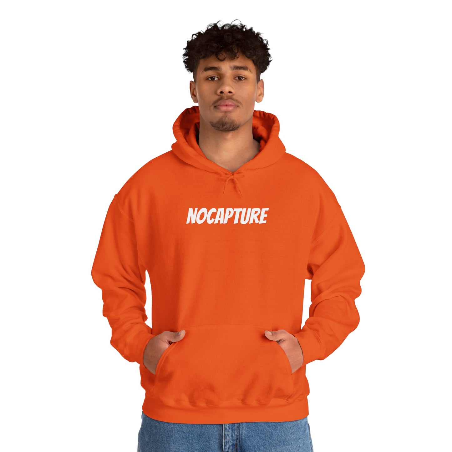 Unisex Heavy Blend™ Hooded Sweatshirt - Cozy Streetwear White Logo front and back