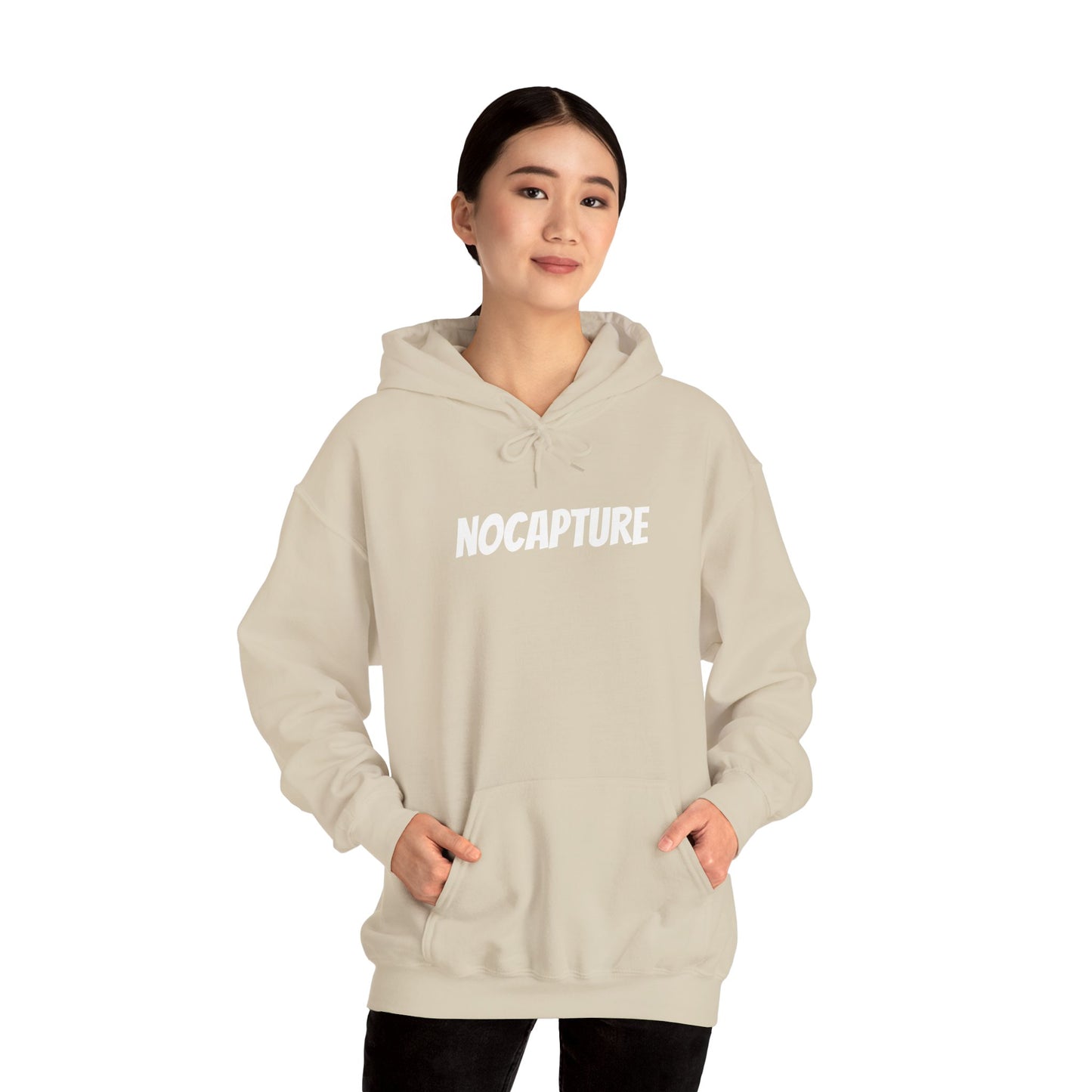 Unisex Heavy Blend™ Hooded Sweatshirt - Cozy Streetwear White Logo front and back