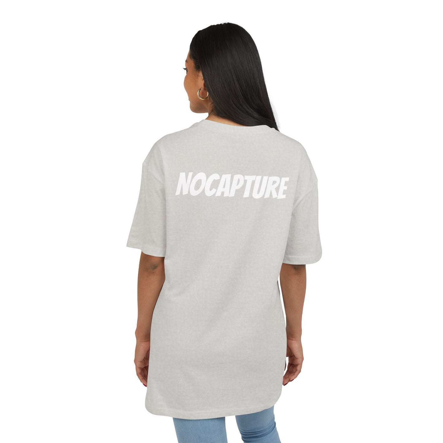 Unisex Heavy Oversize Tee - Front and Back Logo White v2